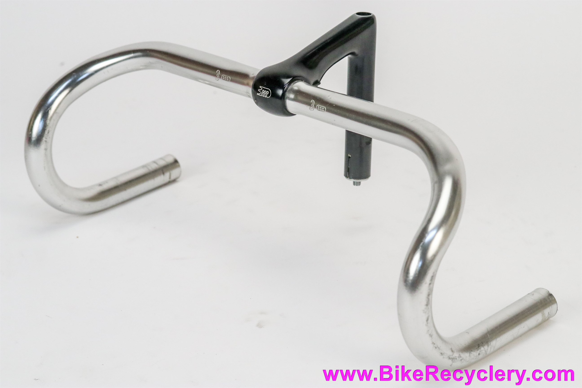 3ttt Aero Handlebars & Stem Flat Tops Odd Logo 42cm x 100mm Bianchi Centenario 1970's