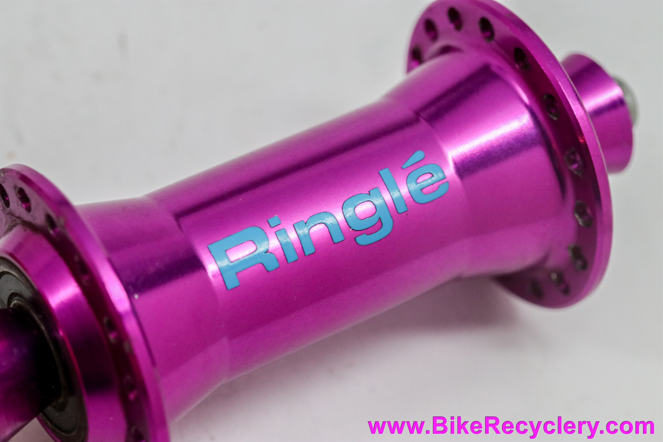 Ringle Bubba Freewheel Hubset: 3DV Purple Ano! 32H x 135mm - Turquoise Decals - 7/8sp (Near Mint+)