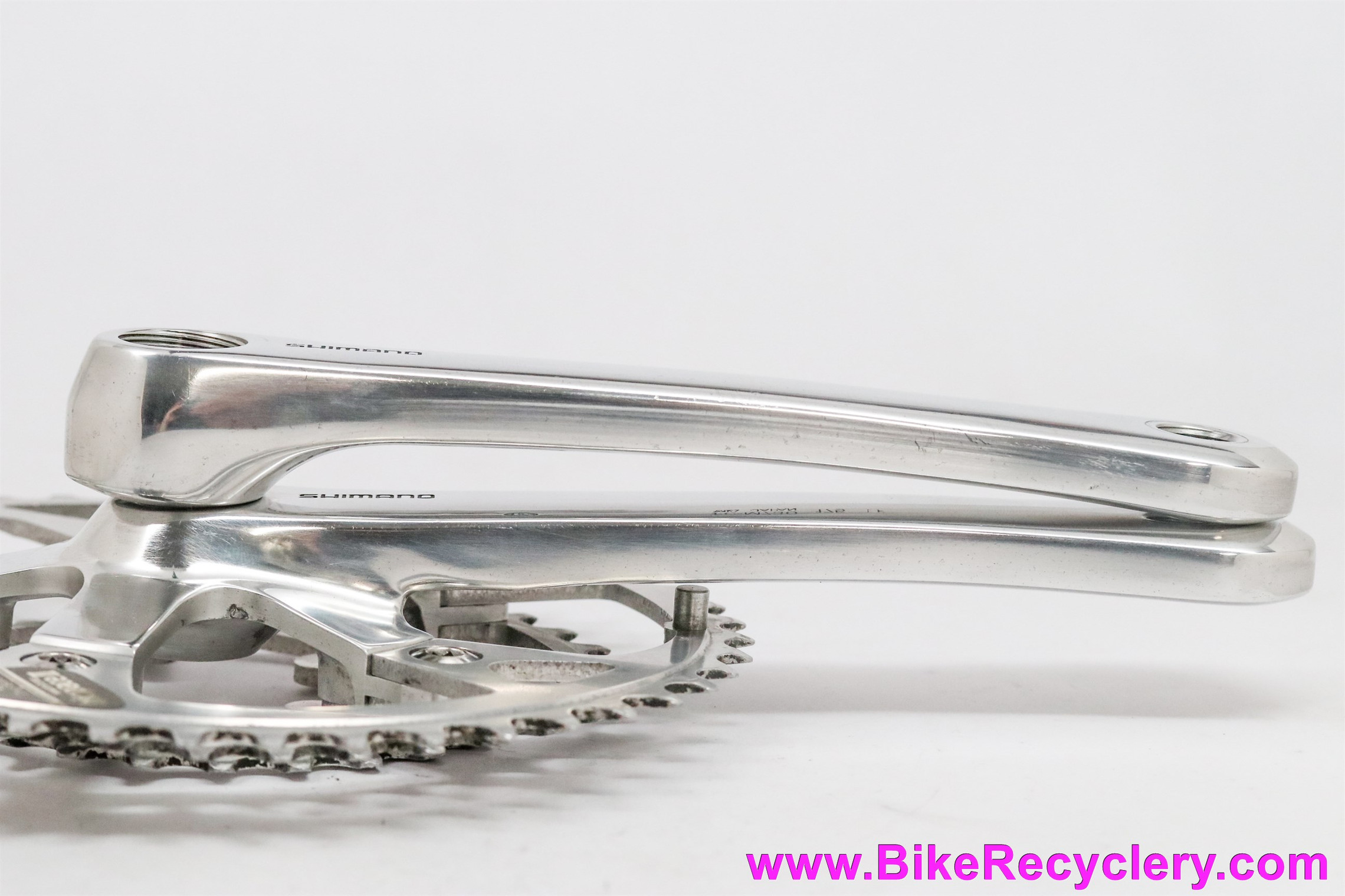 Pédalier Triple Shimano FC-M730 175mm - 46/36/24 Dents - Argent/noir - Occasion - Pour VTT/vélo Route