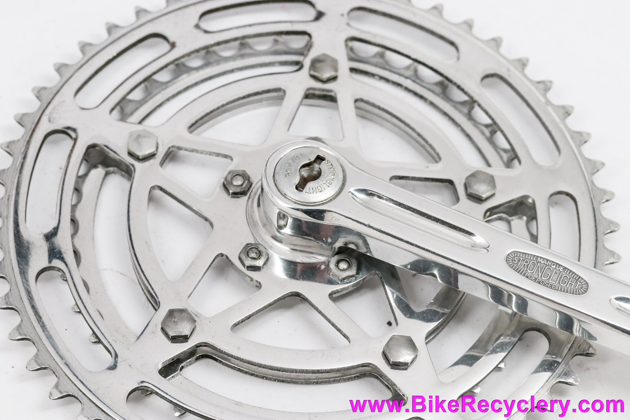 Stronglight 49D Cyclotourist Crankset: 170mm - 50/40t - 1963-1973  - French (Near Mint+)