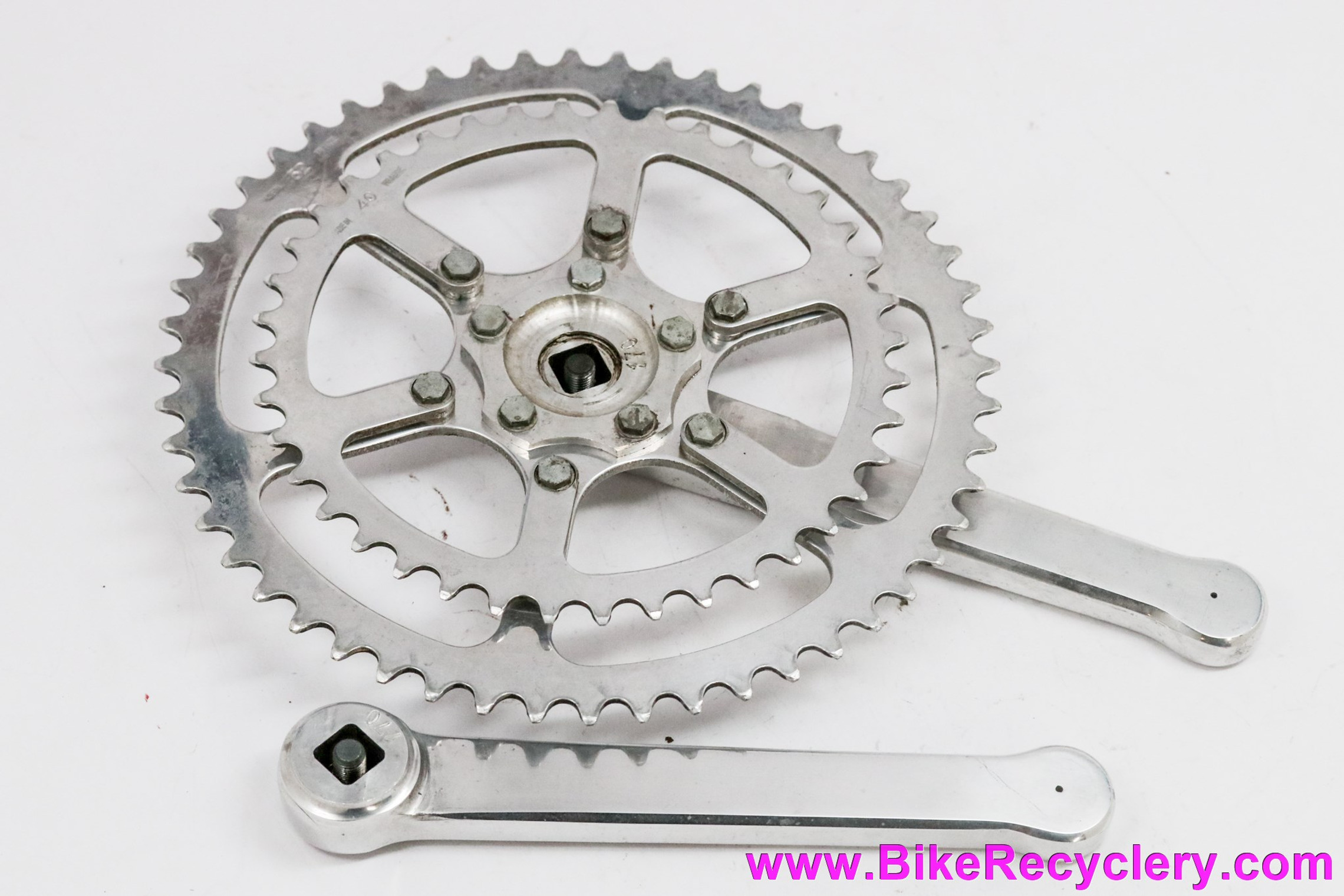 Early Specialties TA Pro 5 Vis Crankset: 170mm x 52/40T Capped Pedal Holes  - French (Near Mint+ Low Miles) - Bike Recyclery