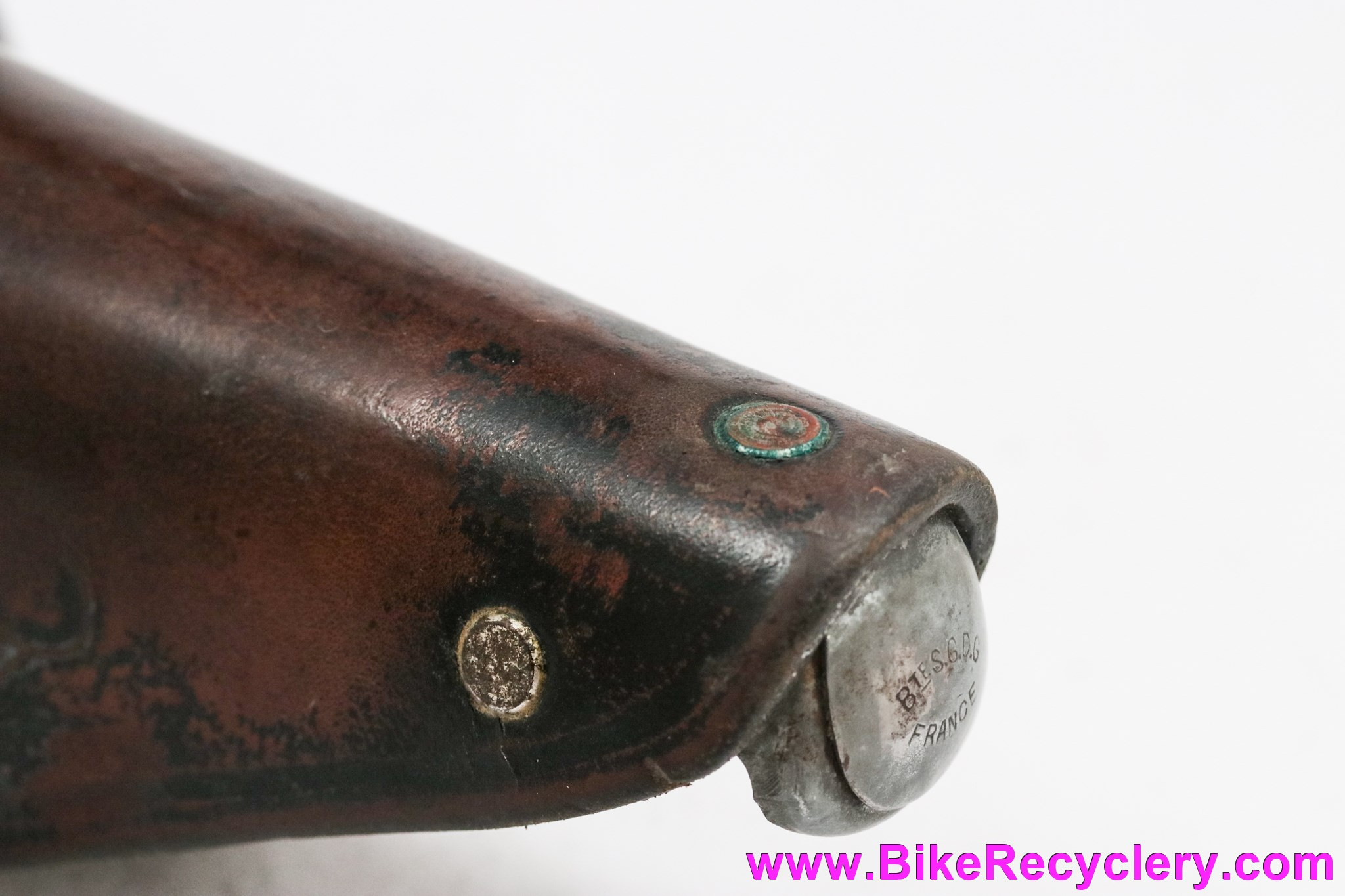 Ideale 58 Cyclo-Cross Leather Saddle: Alloy Duralumin Rails & #4 Clip - 1950's (Rideable + EXC+)