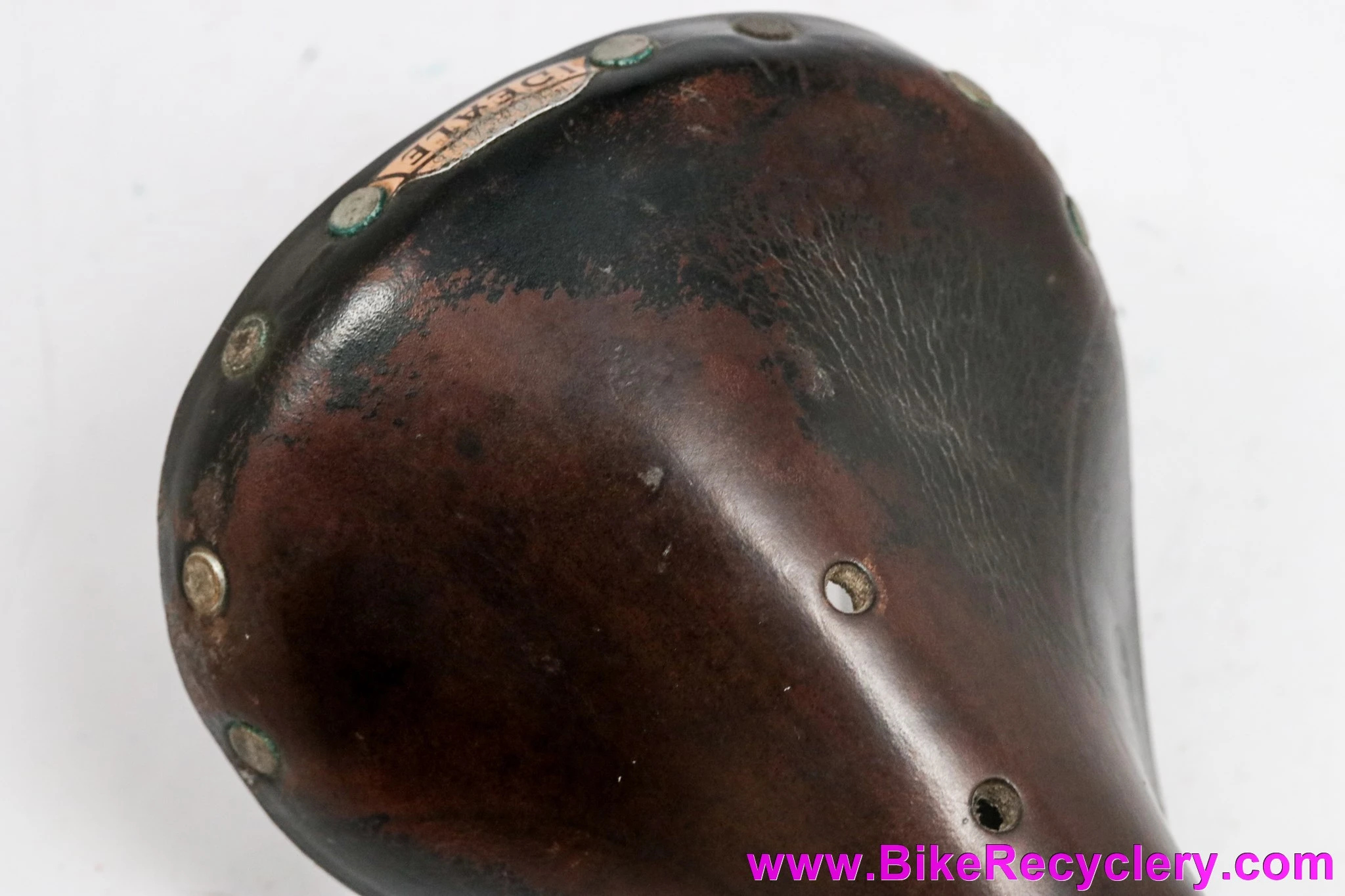Ideale 58 Cyclo-Cross Leather Saddle: Alloy Duralumin Rails & #4 Clip - 1950's (Rideable + EXC+)