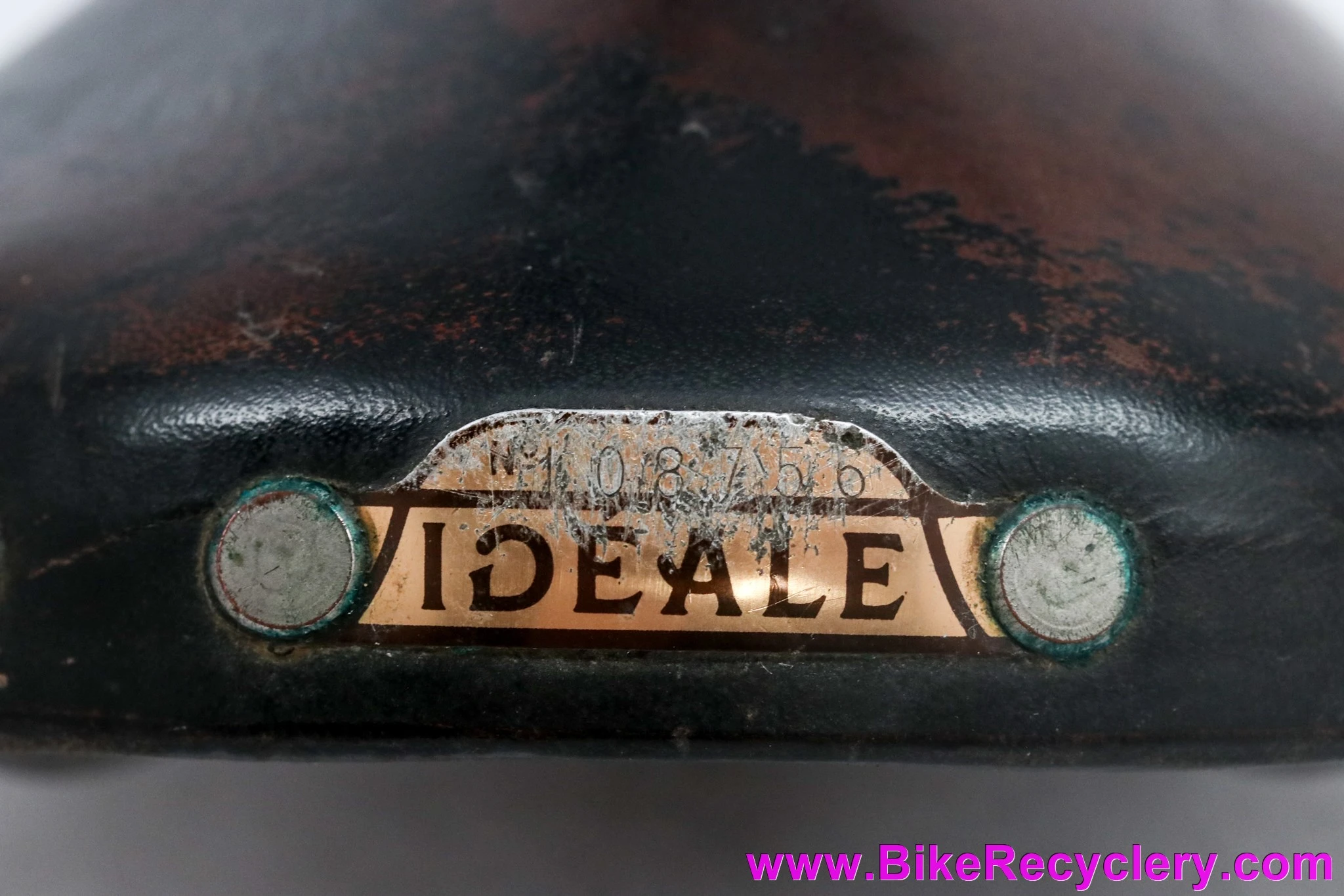 Ideale 58 Cyclo-Cross Leather Saddle: Alloy Duralumin Rails & #4 Clip - 1950's (Rideable + EXC+)