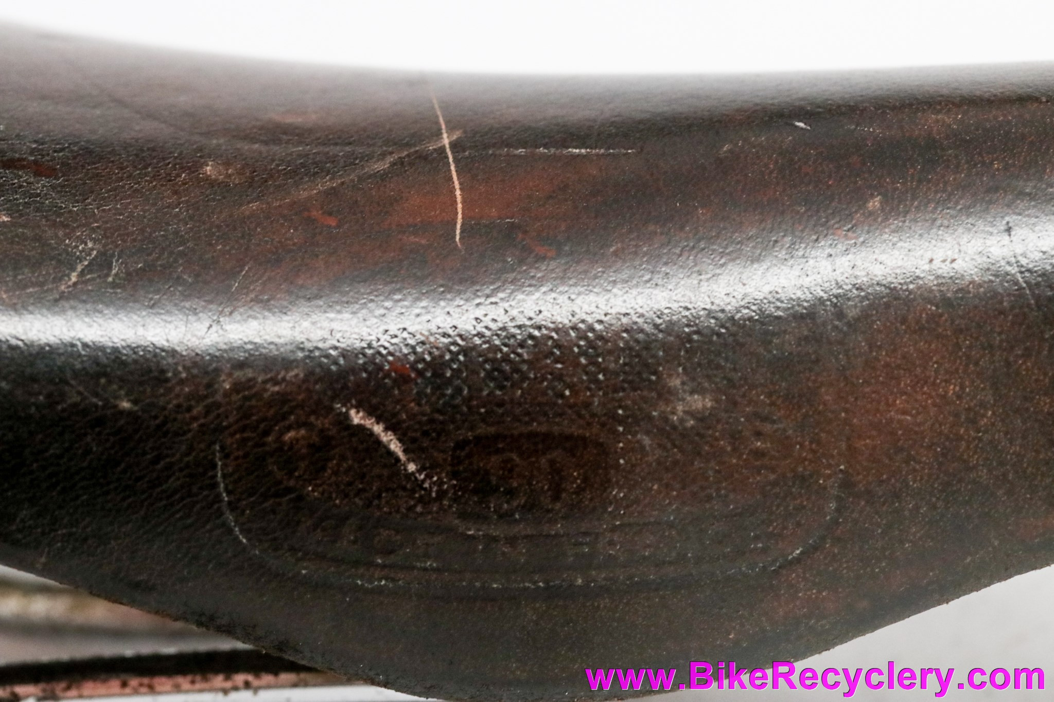 Ideale TB 90-CR Daniel REBOUR Leather Saddle: Antique Brown - Copper Rivets