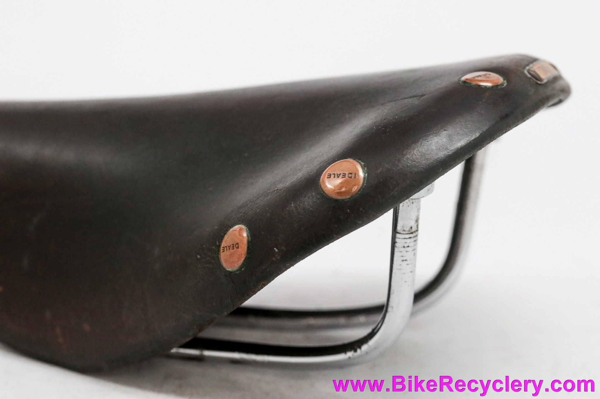 Ideale TB 88 Leather Saddle Antique Brown Copper Rivets Bike Recyclery
