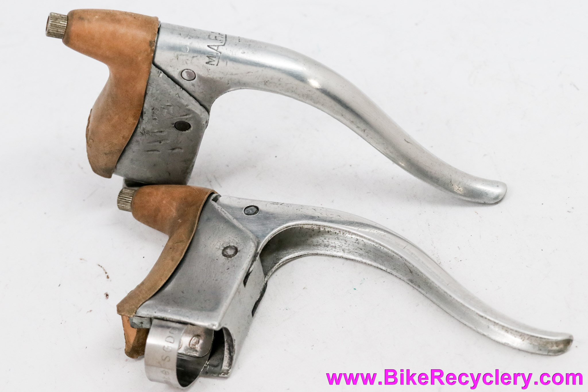 1950's Mafac Course Racing Open Back Brake Levers: Original Tan