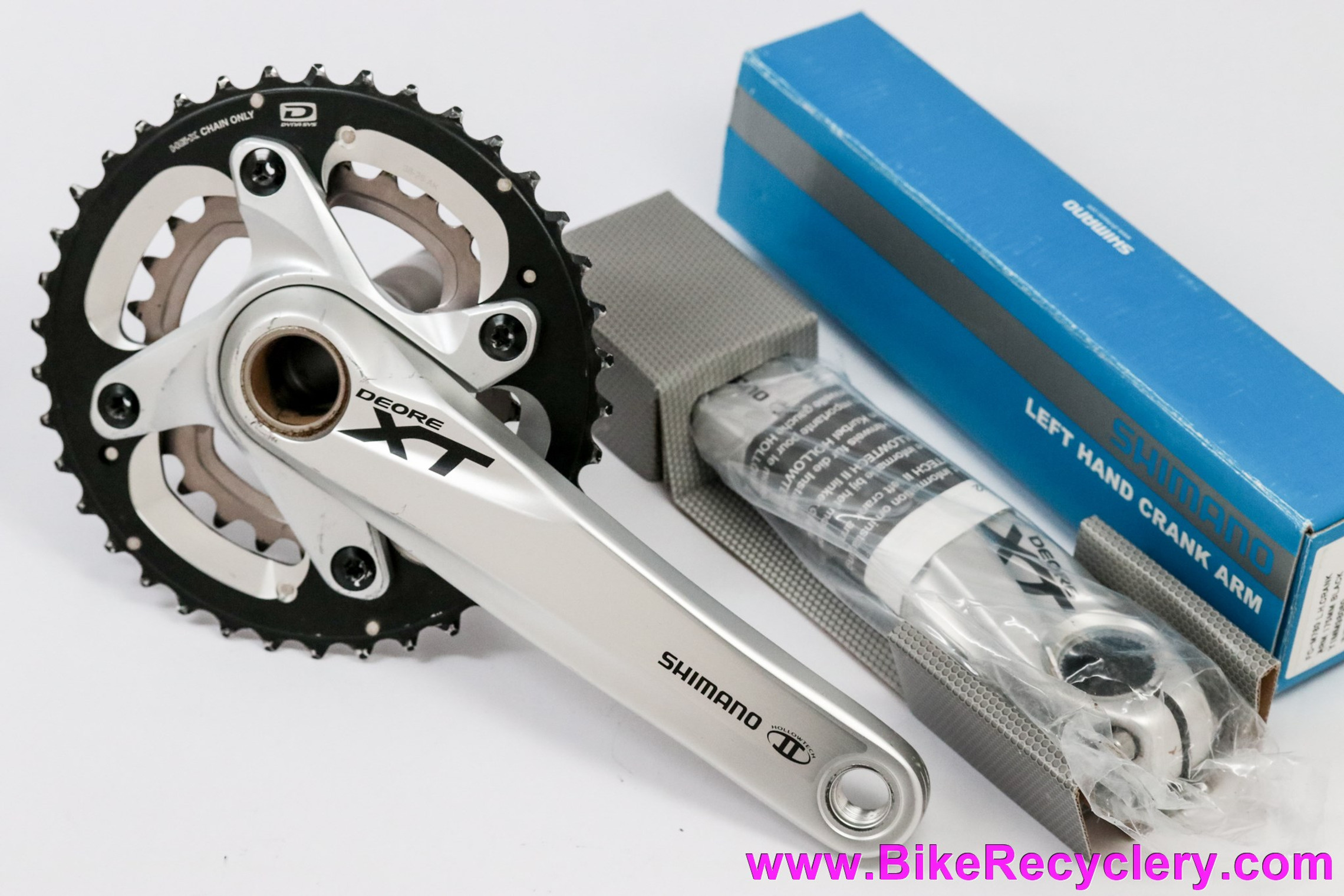 Shimano Deore XT FC-M785 / M780 Crankset: 2x10 - 175mm x 38/26t -  Hollowtech II (Near Mint + New Non-Driveside Arm)