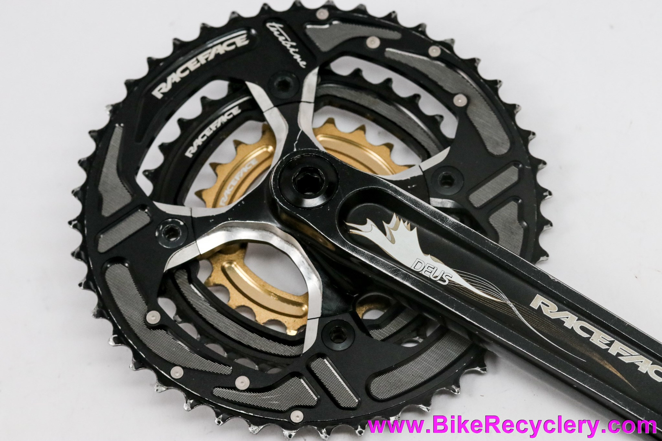 Race Face Deus Crankset: Turbine Triple Chainrings - 175mm x