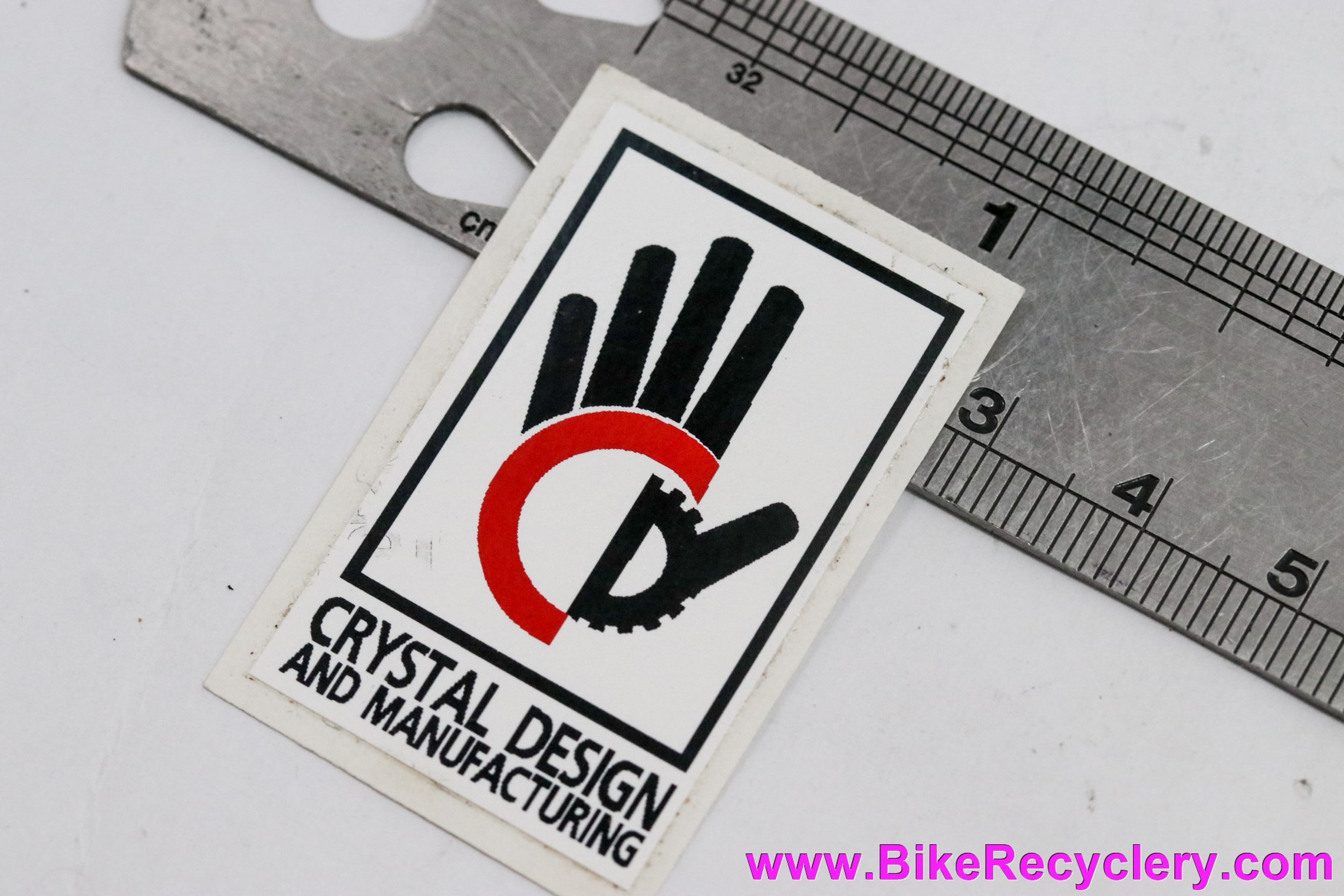 Crystal Design Decal / Sticker: 1990's - 1 3/4" x 1" (RARE)