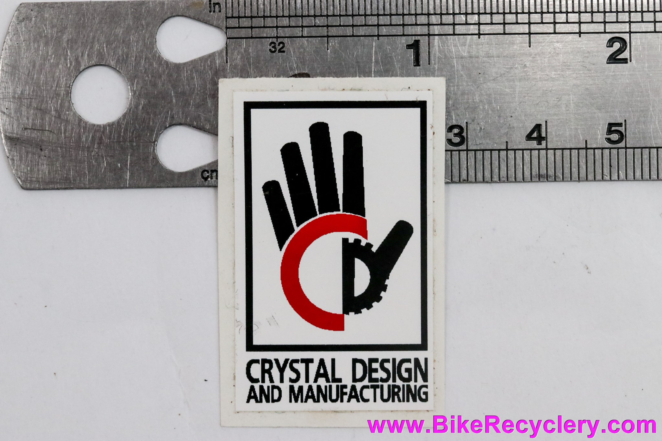 Crystal Design Decal / Sticker: 1990's - 1 3/4" x 1" (RARE)