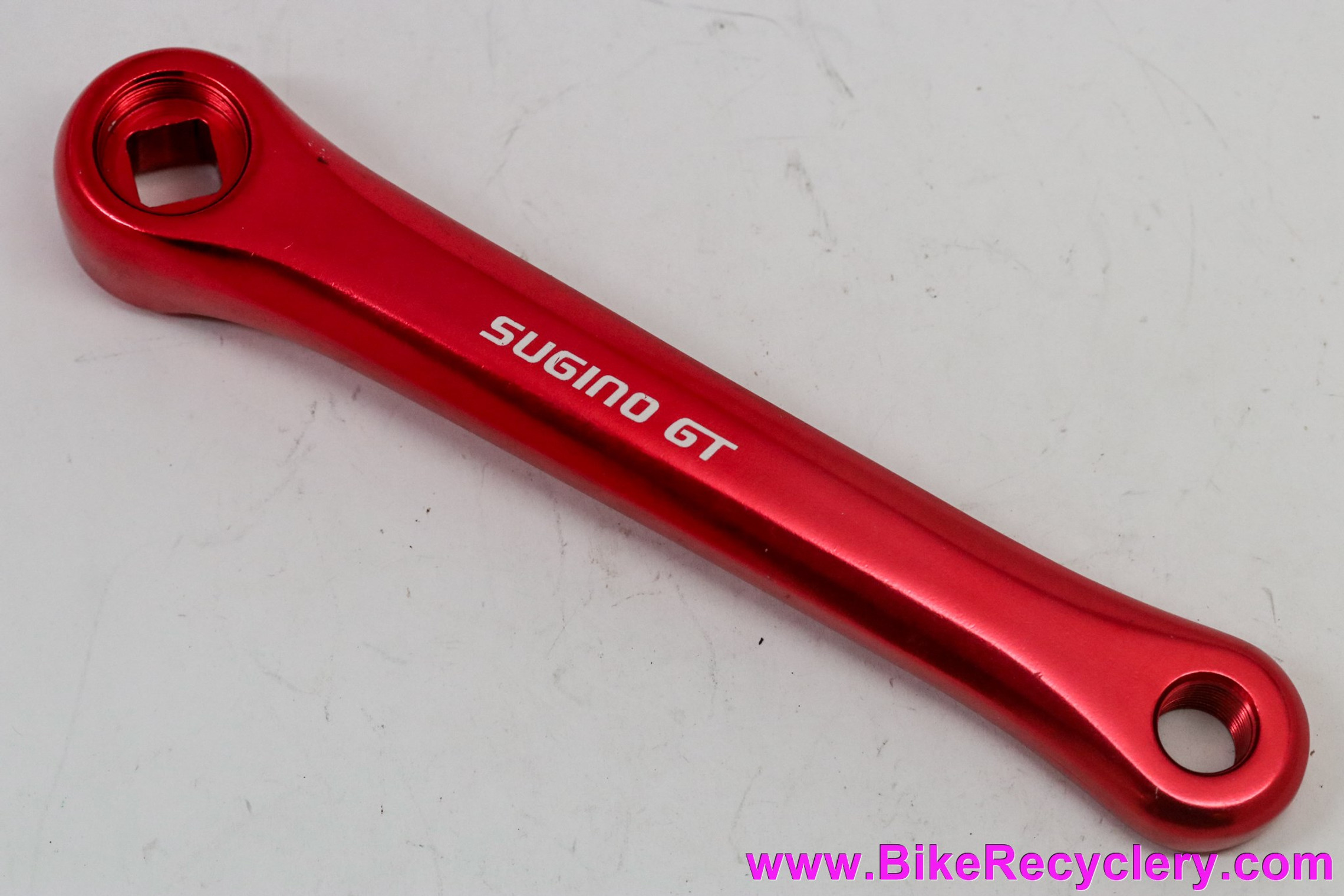 NOS Sugino GT Left / Non-Drive Crank Arm: 170mm - Red - Old School BMX Vintage 1980's (Take Off?)