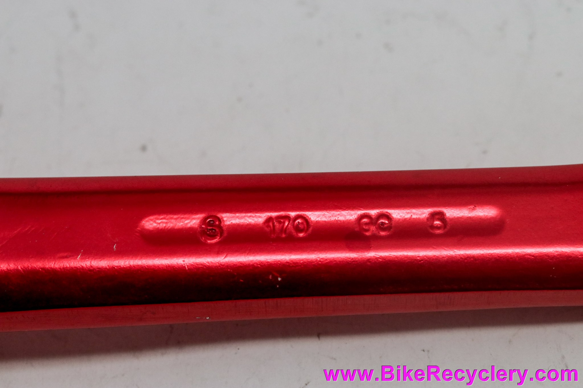 NOS Sugino GT Left / Non-Drive Crank Arm: 170mm - Red - Old School BMX Vintage 1980's (Take Off?)
