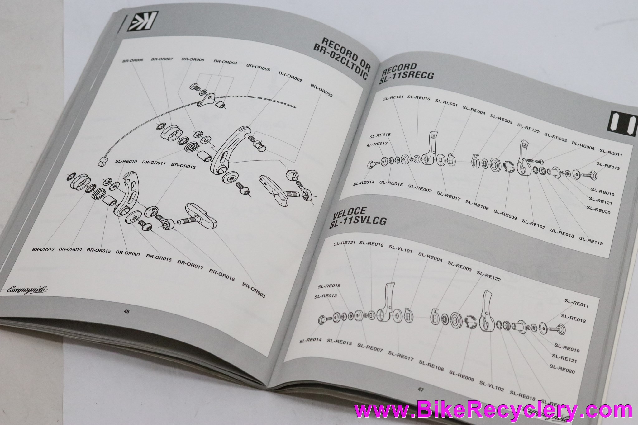 1995 Campagnolo Spare Parts Catalog 9 Speed Record O.R. (Near Mint+