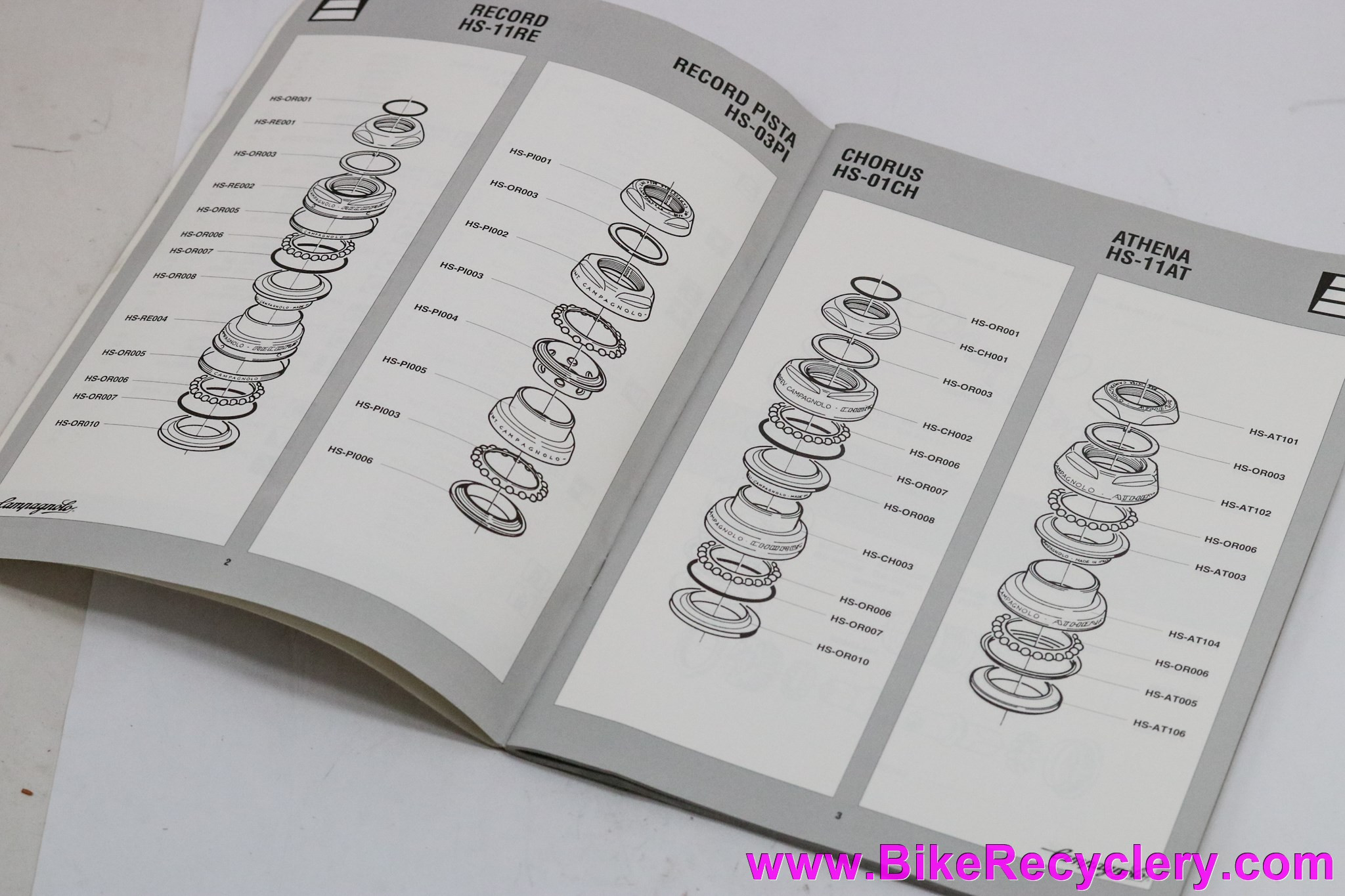 1995 Campagnolo Spare Parts Catalog 9 Speed Record O.R. (Near Mint+