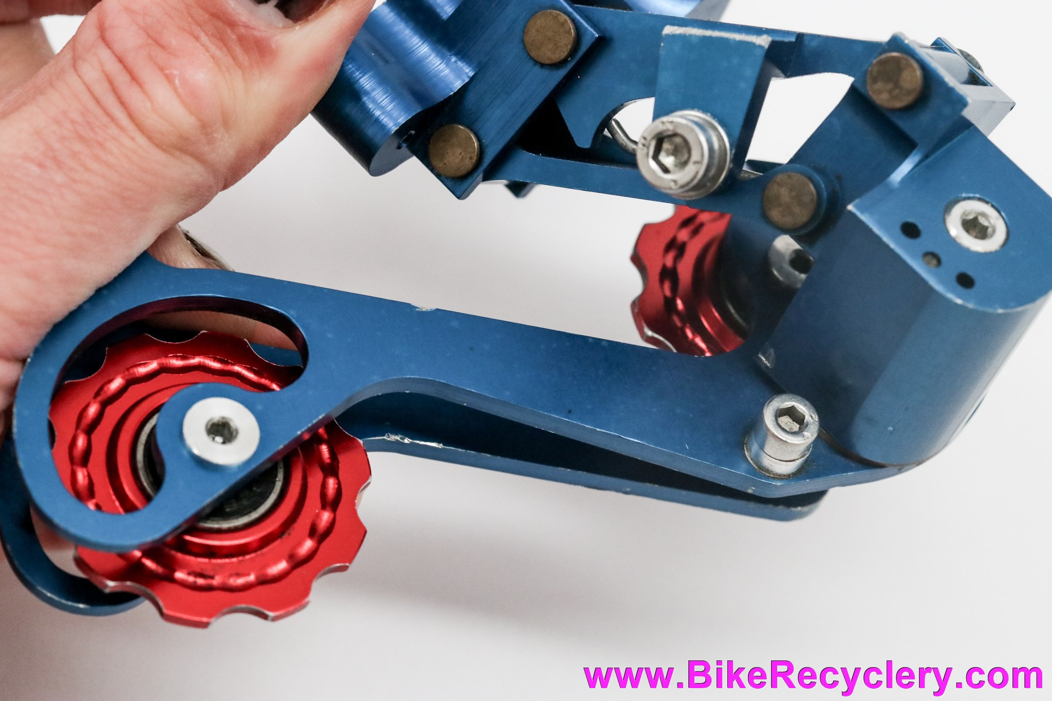 Paul Components Powerglide Rear Derailleur: Mid - 2nd Gen - Blue + Red (Near Mint Low Miles)