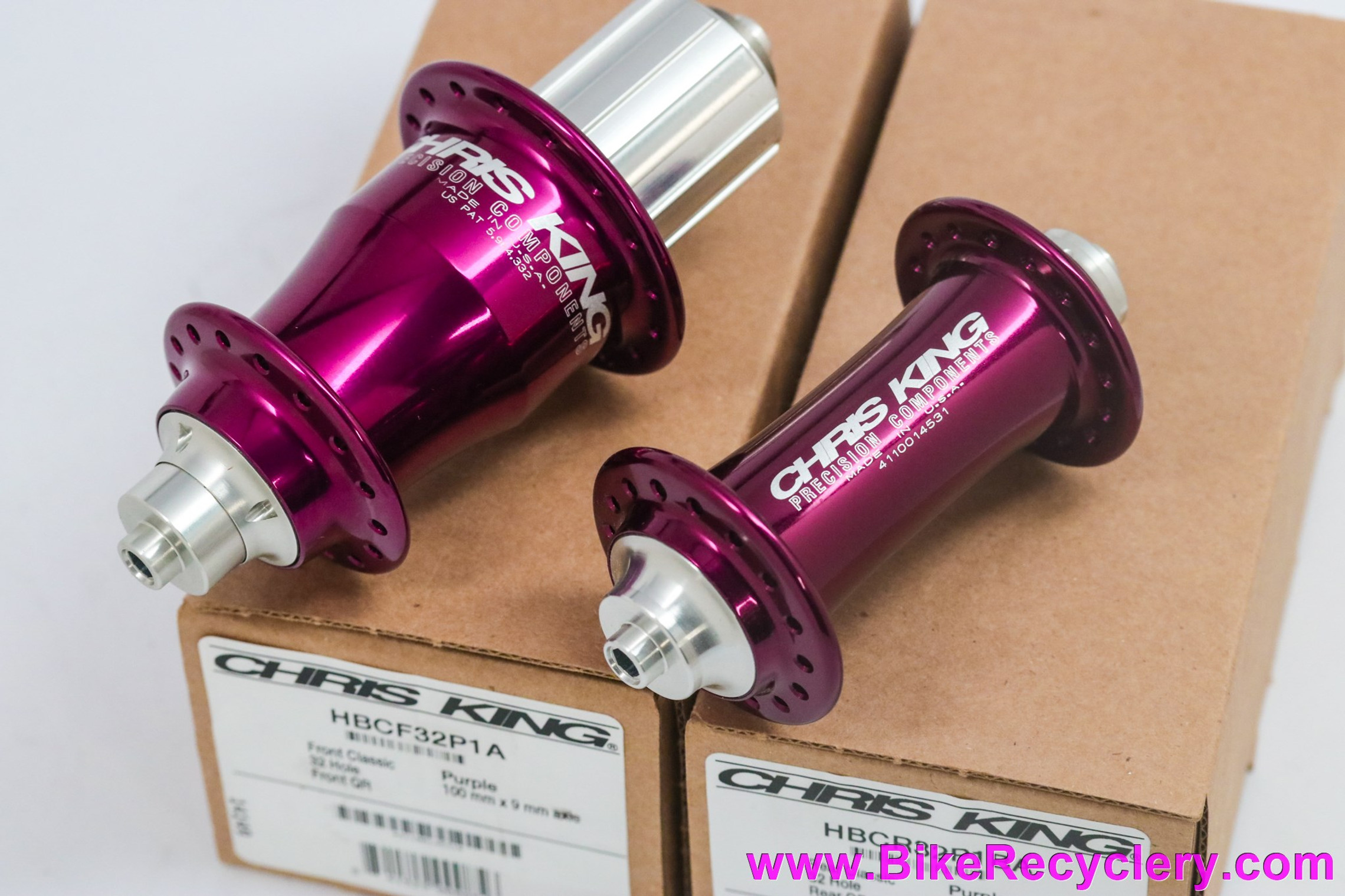Chris King Classic Hubset: 2012 Plum Purple! 32H x 130mm - 8