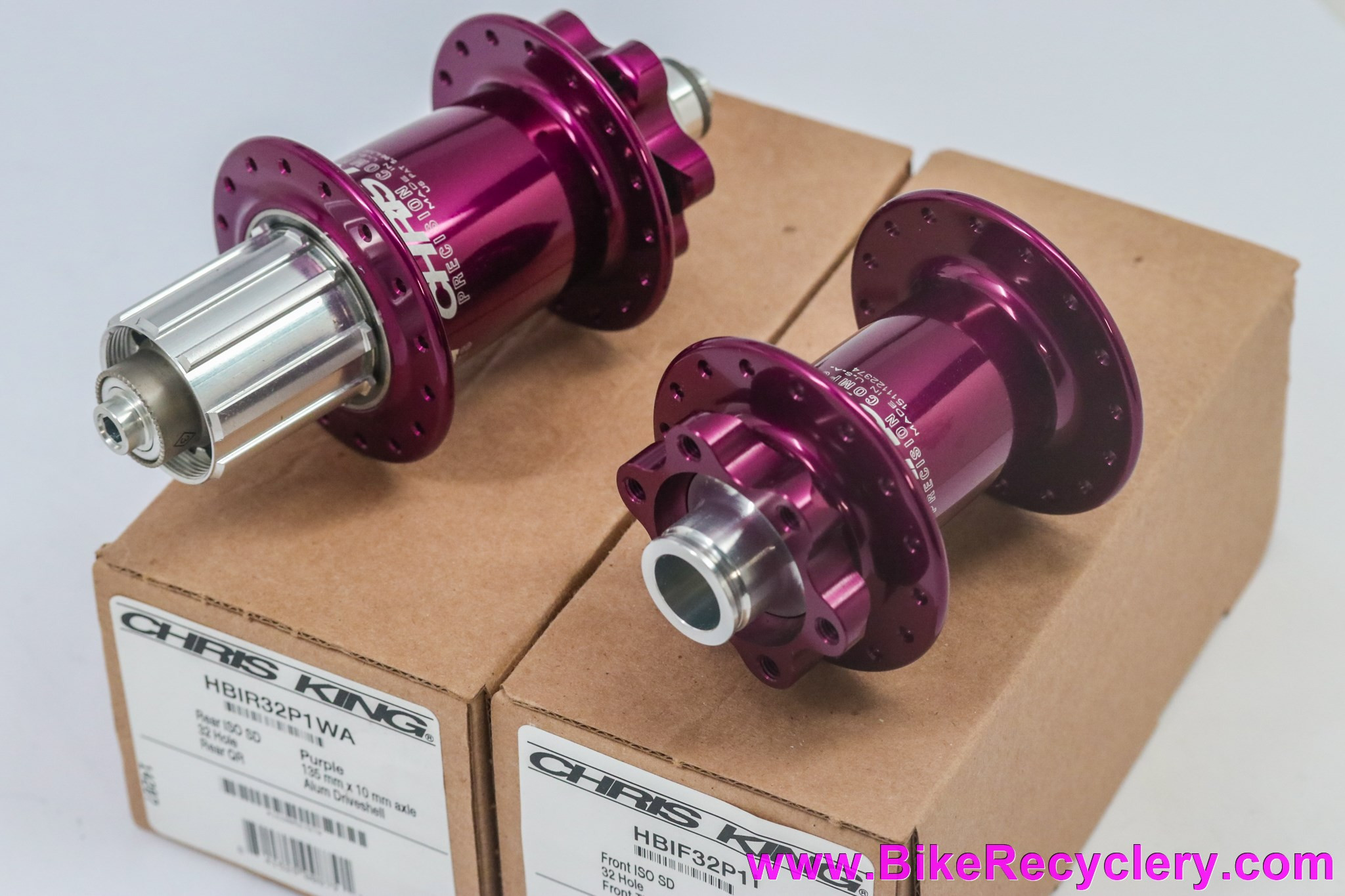 Chris King ISO MTB Hubset: 2012 Plum Purple! 32H x 8/9/10sp