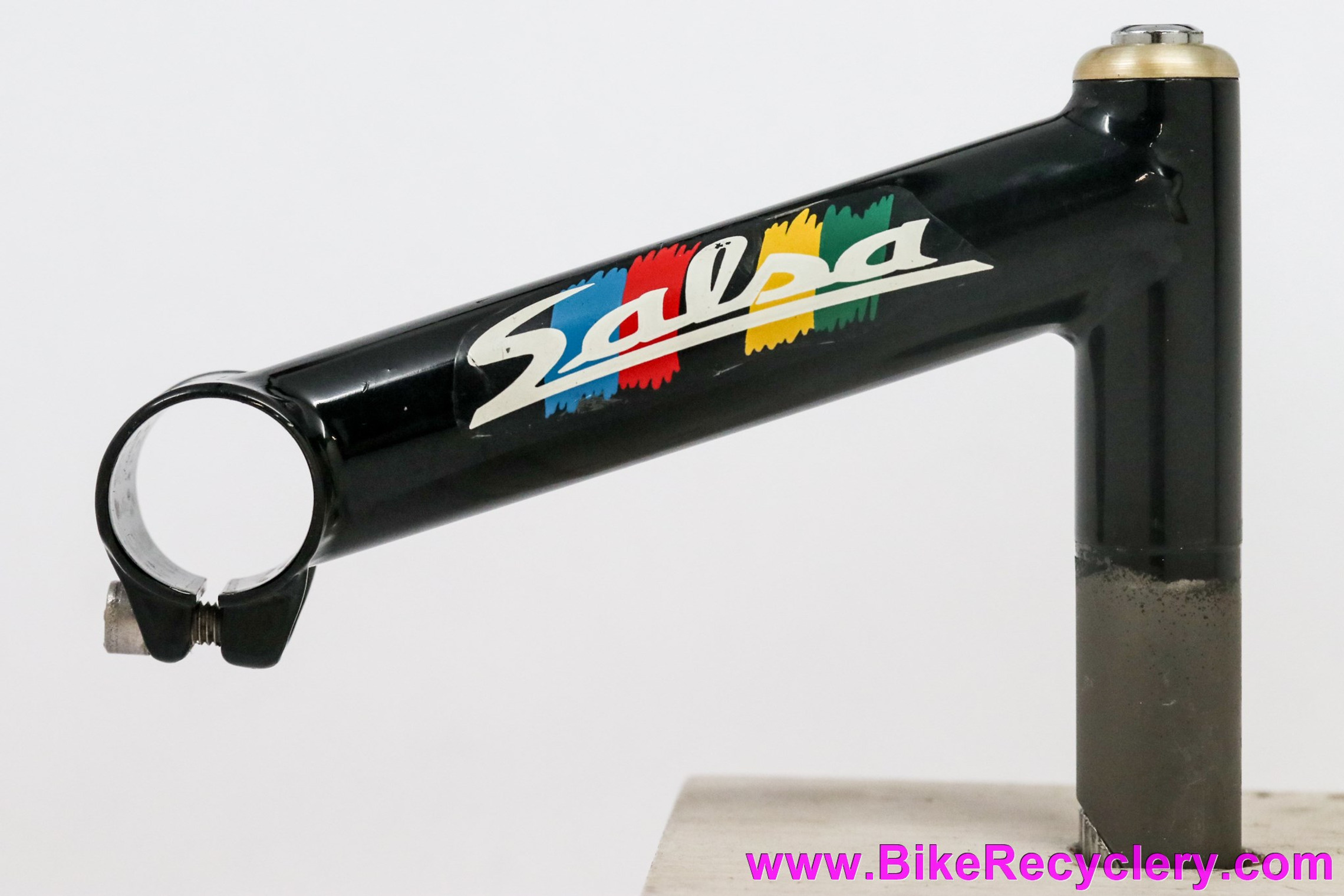 Salsa Cycles Moto Road Quill Stem: 125mm x 26.0mm - -17D - Gold Cap - Black  (Near Mint+)