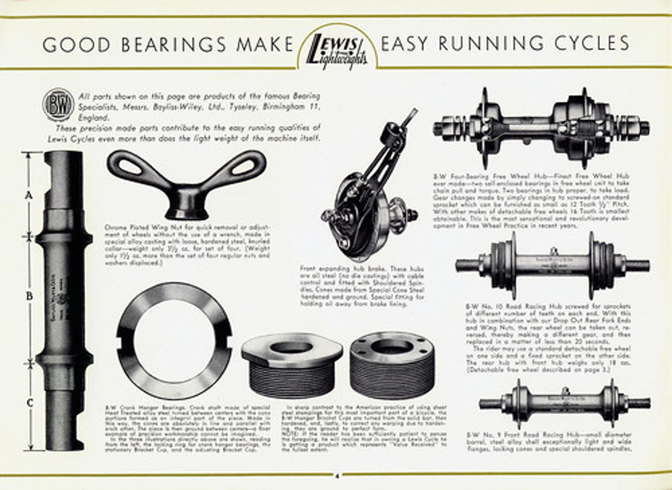 Bayliss Wiley Wing Nuts 5/16" Alloy 1940's 1950's British (Pair