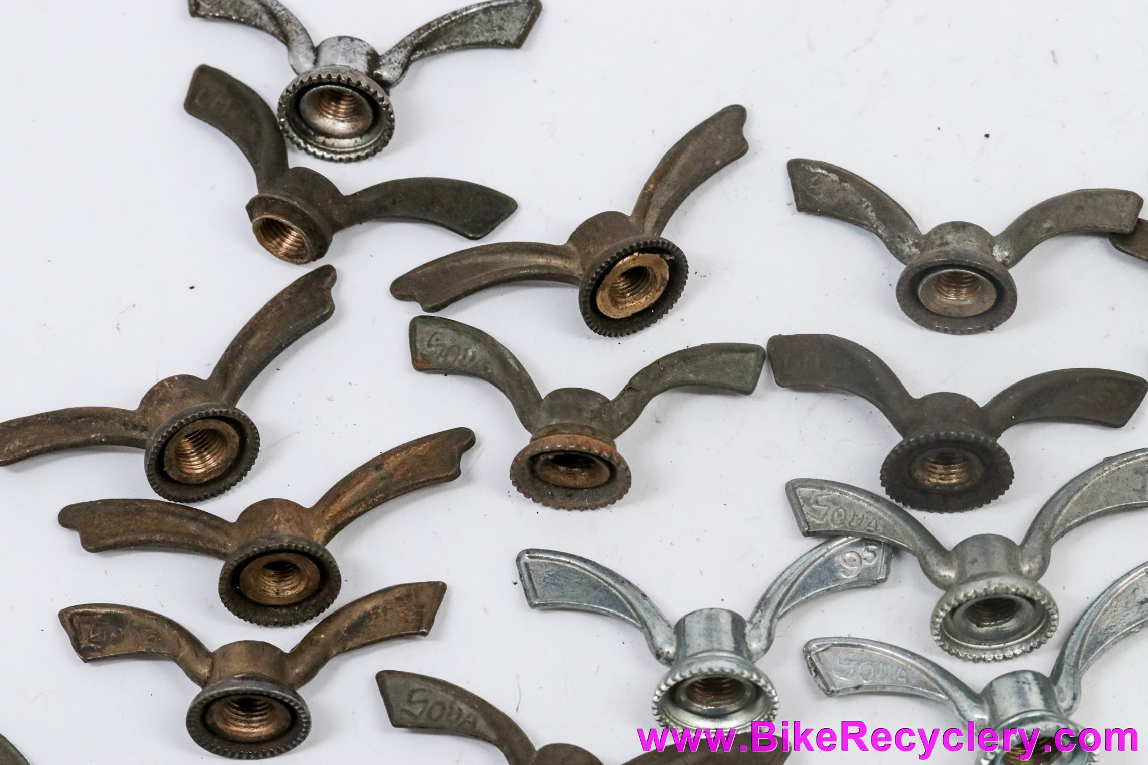 French Wing Nuts Bulk LOT: 34pc - 8mm & 9.5mm - Huret Luxe / Sova / Torino / Etc