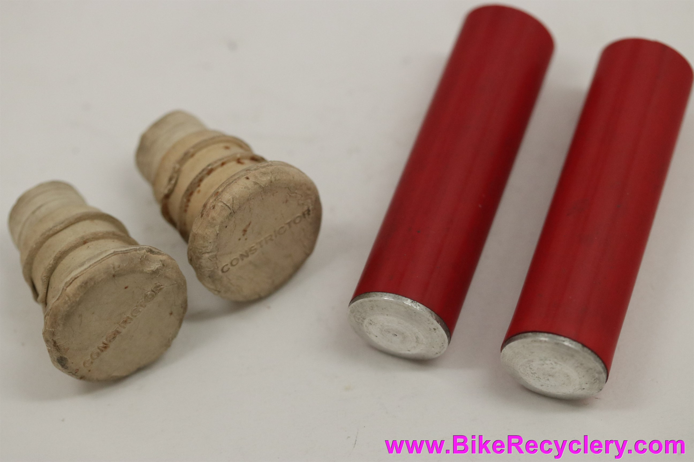 Constrictor Combined Handlebar End Plugs: 1950's - Patch Kit & Weed Stash - RARE!!! 