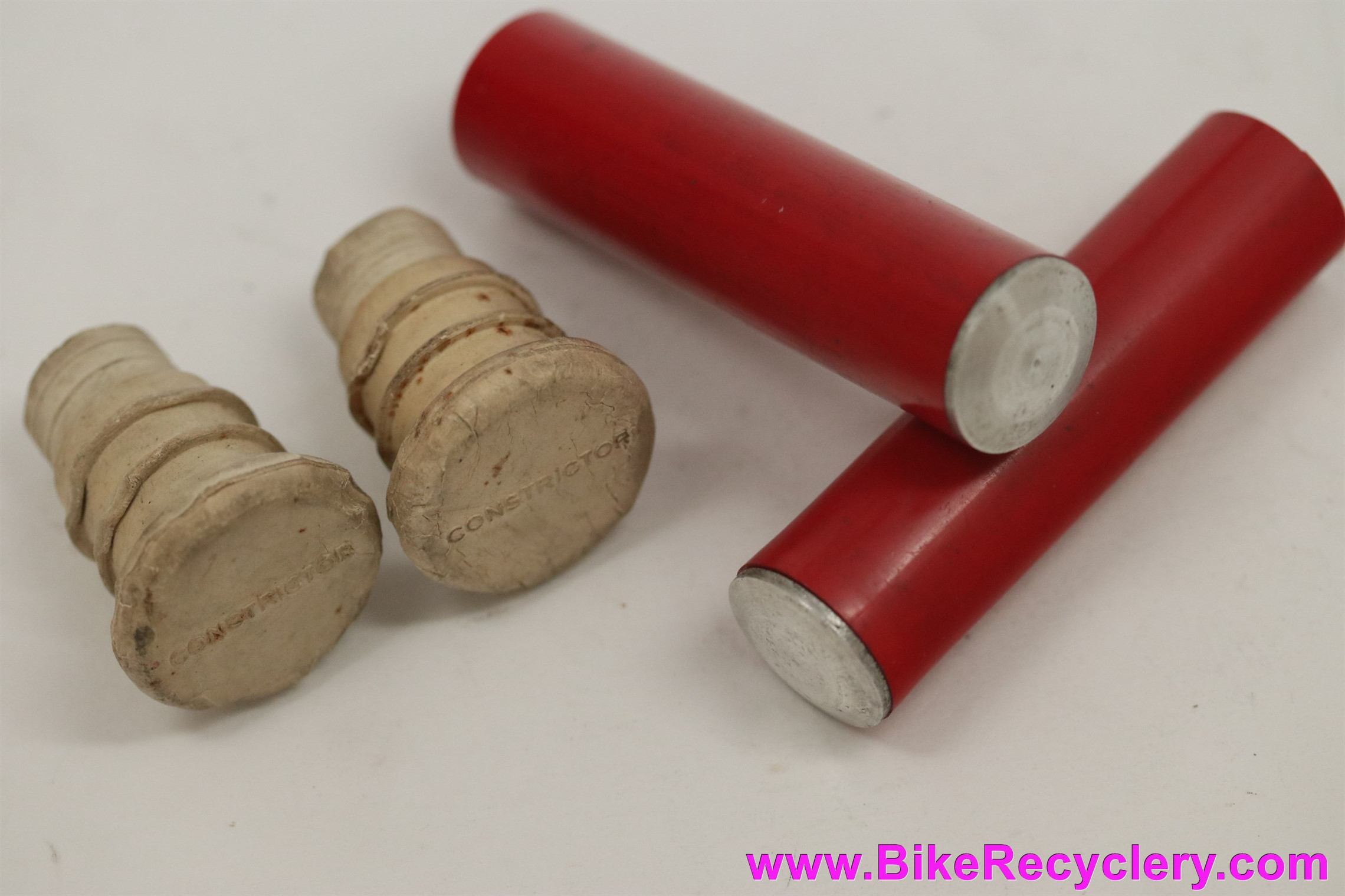 Constrictor Combined Handlebar End Plugs: 1950's - Patch Kit & Weed Stash - RARE!!! 