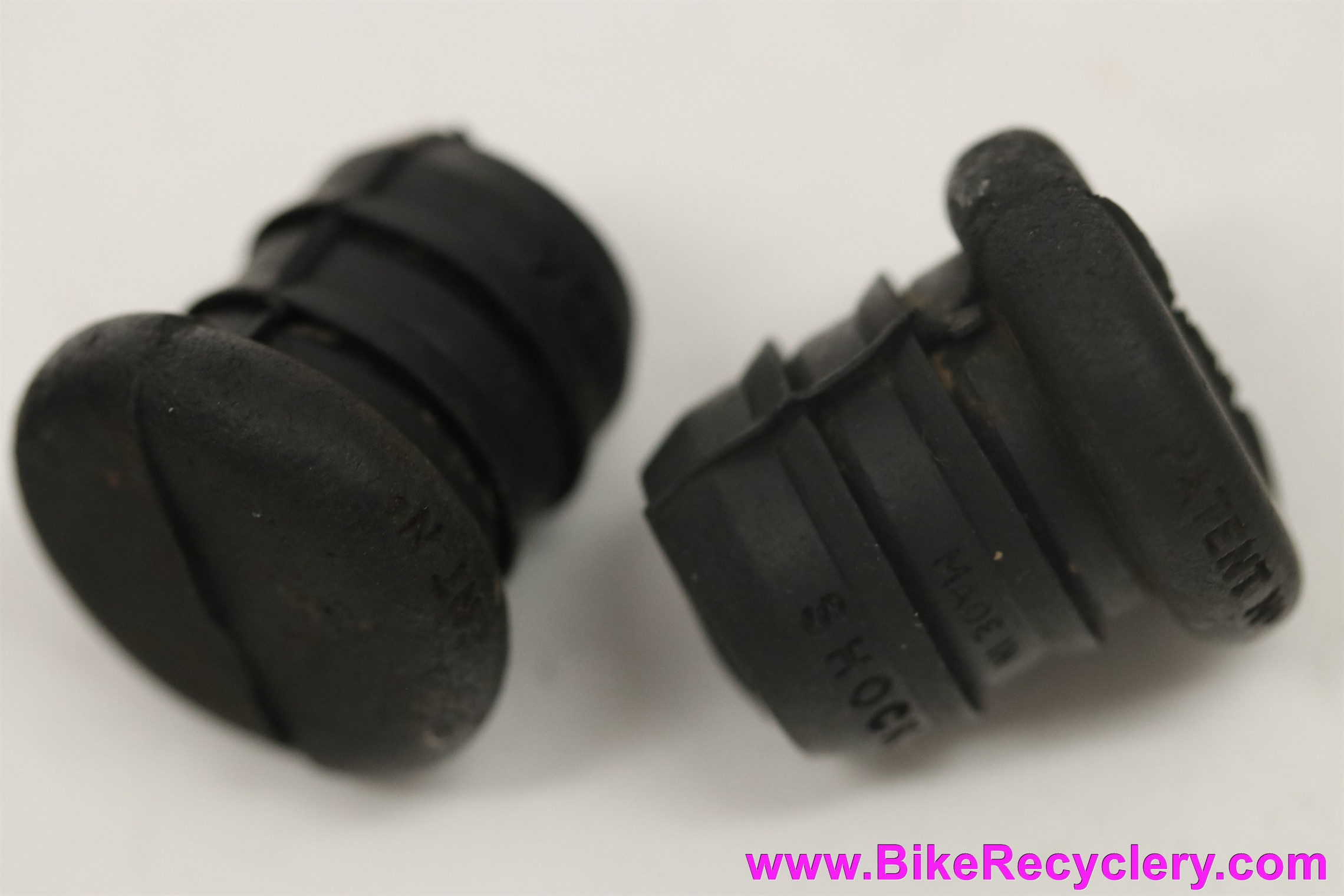 ShockStop Handlebar End Plugs: 1940s 1950's British - Black (Near Mint, RARE)