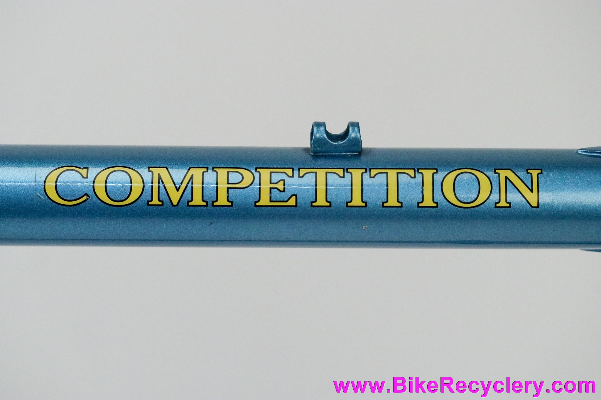 NOS 1975 OLMO Competition Frameset: 56cm - Unrestored Blue w/ Yellow - Chrome Fork (Built, not ridden
