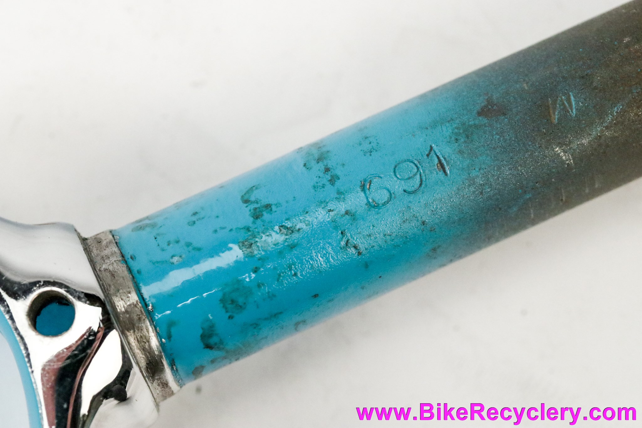 NOS 1971 Carlton Team Professional MKI Frameset: 22 1/2" (57cm) - Lagoon Blue - Chrome Lugs & Dipped Fork/Stays (Unrestored, But Fork Repainted)