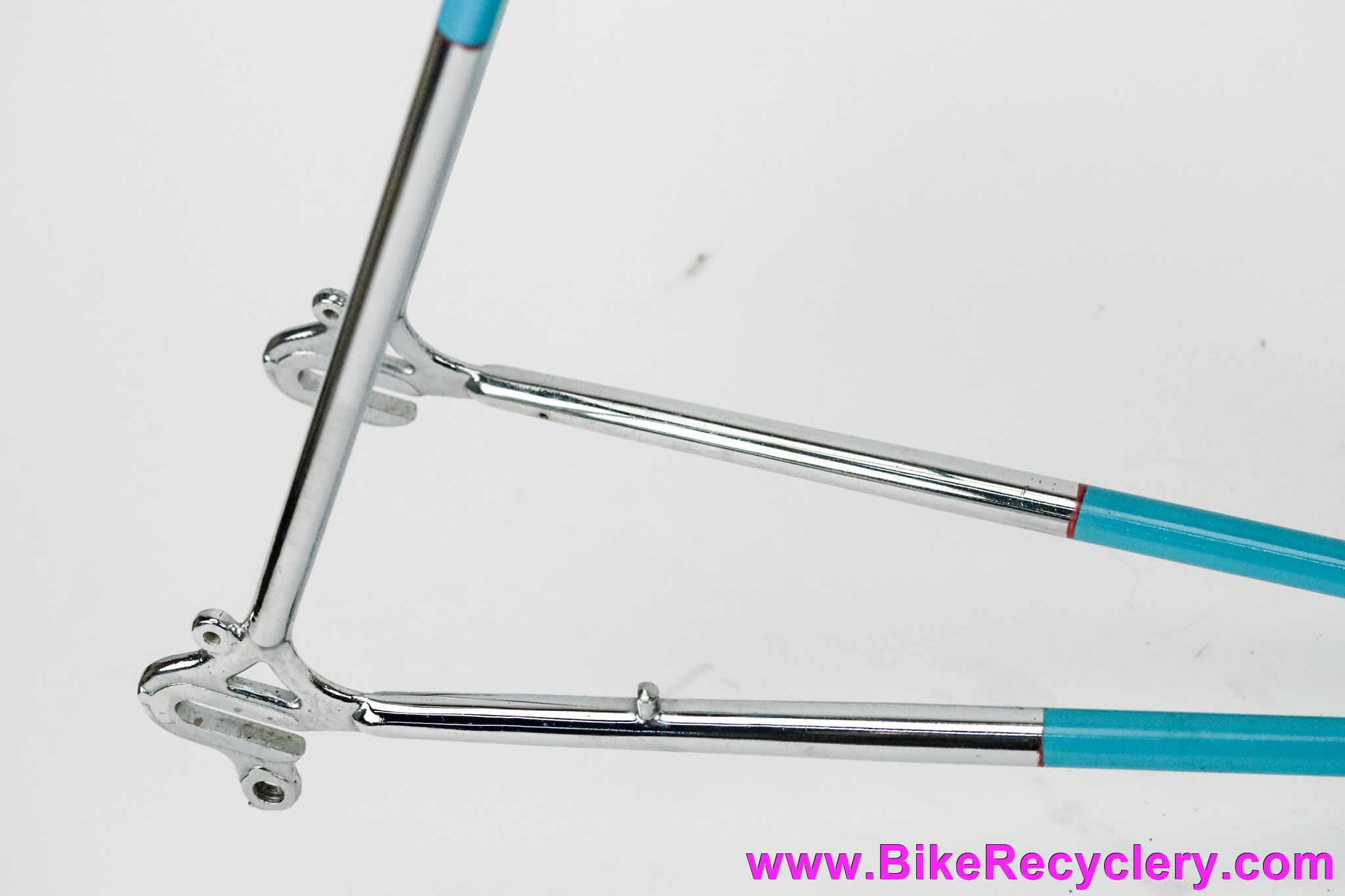 NOS 1971 Carlton Team Professional MKI Frameset: 22 1/2" (57cm) - Lagoon Blue - Chrome Lugs & Dipped Fork/Stays (Unrestored, But Fork Repainted)