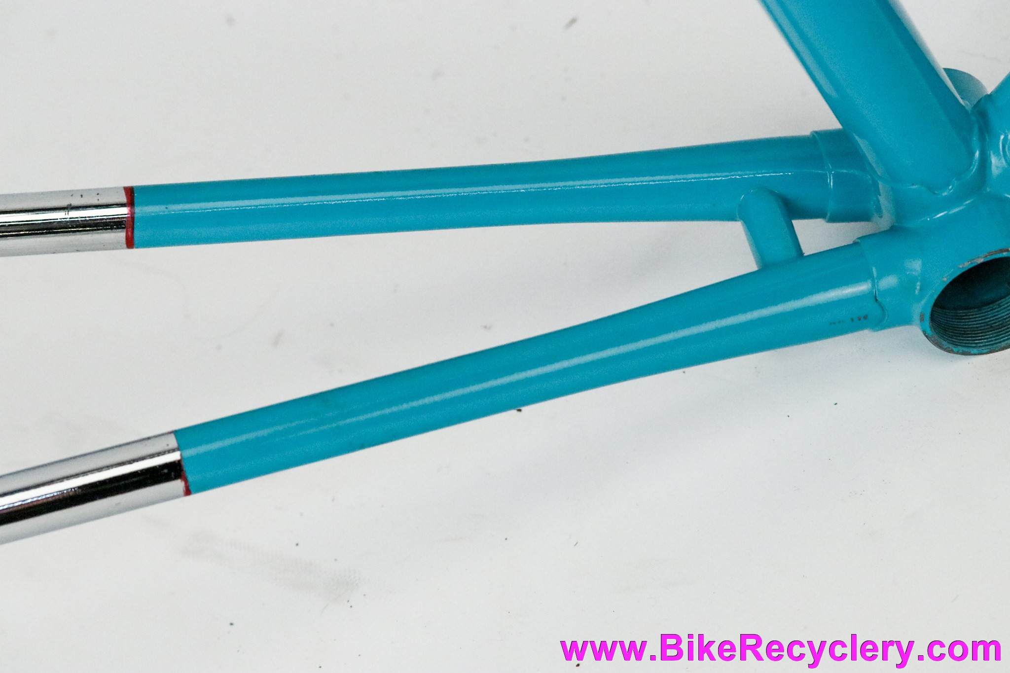 NOS 1971 Carlton Team Professional MKI Frameset: 22 1/2" (57cm) - Lagoon Blue - Chrome Lugs & Dipped Fork/Stays (Unrestored, But Fork Repainted)