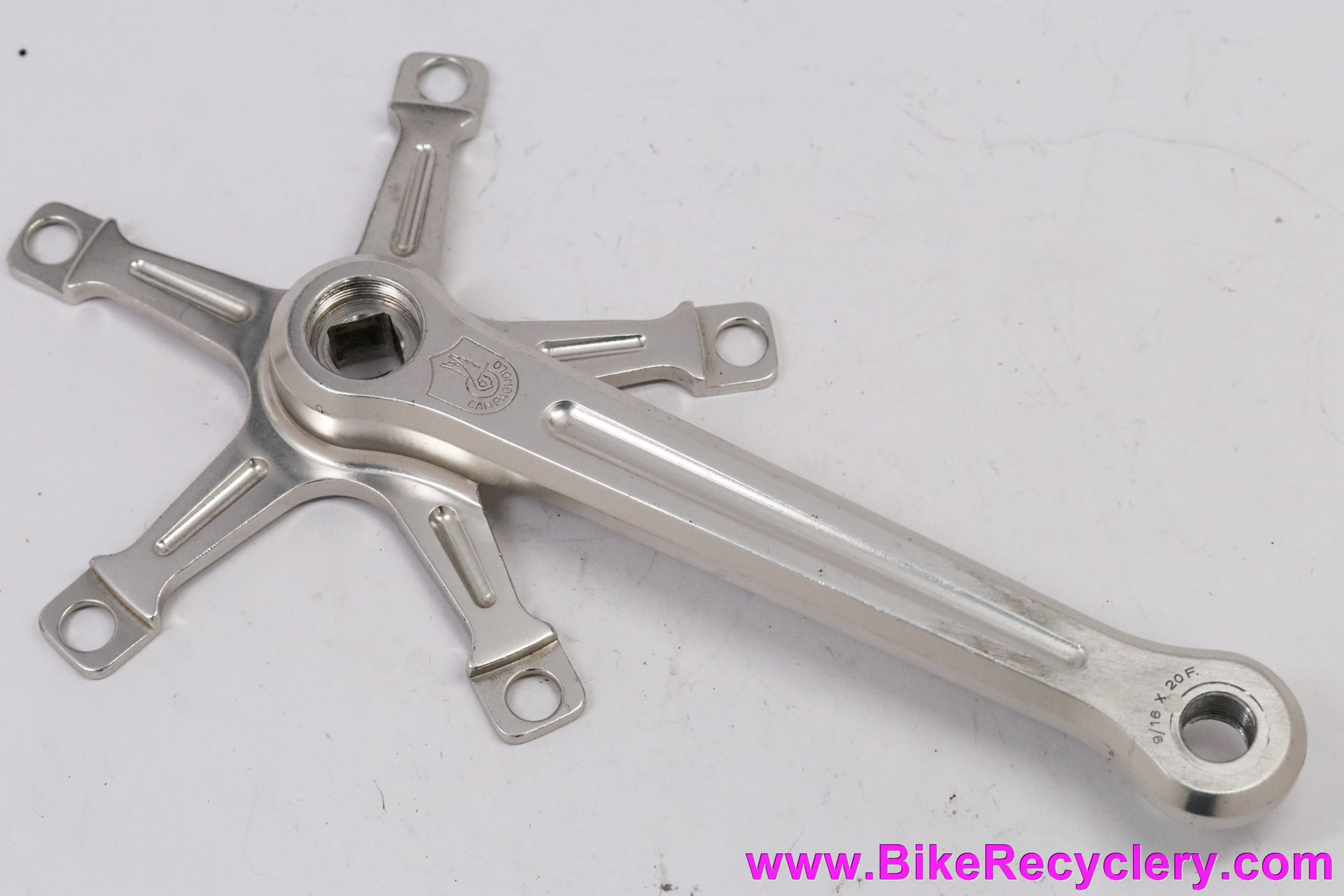 Campagnolo Nuovo Record BMX RIGHT Driveside Crank Arm: 806/BMX - Blue Ano - 175mm (Thread Weirdness)
