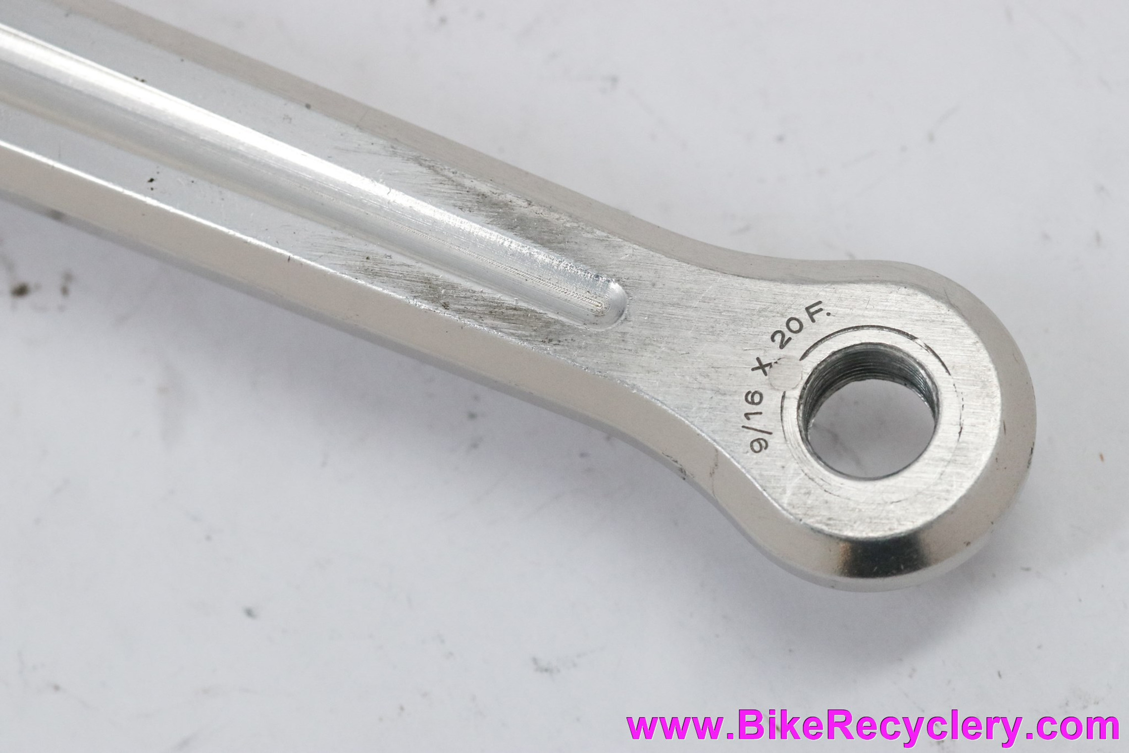 Campagnolo Nuovo Record BMX RIGHT Driveside Crank Arm: 806/BMX - Blue Ano - 175mm (Thread Weirdness)