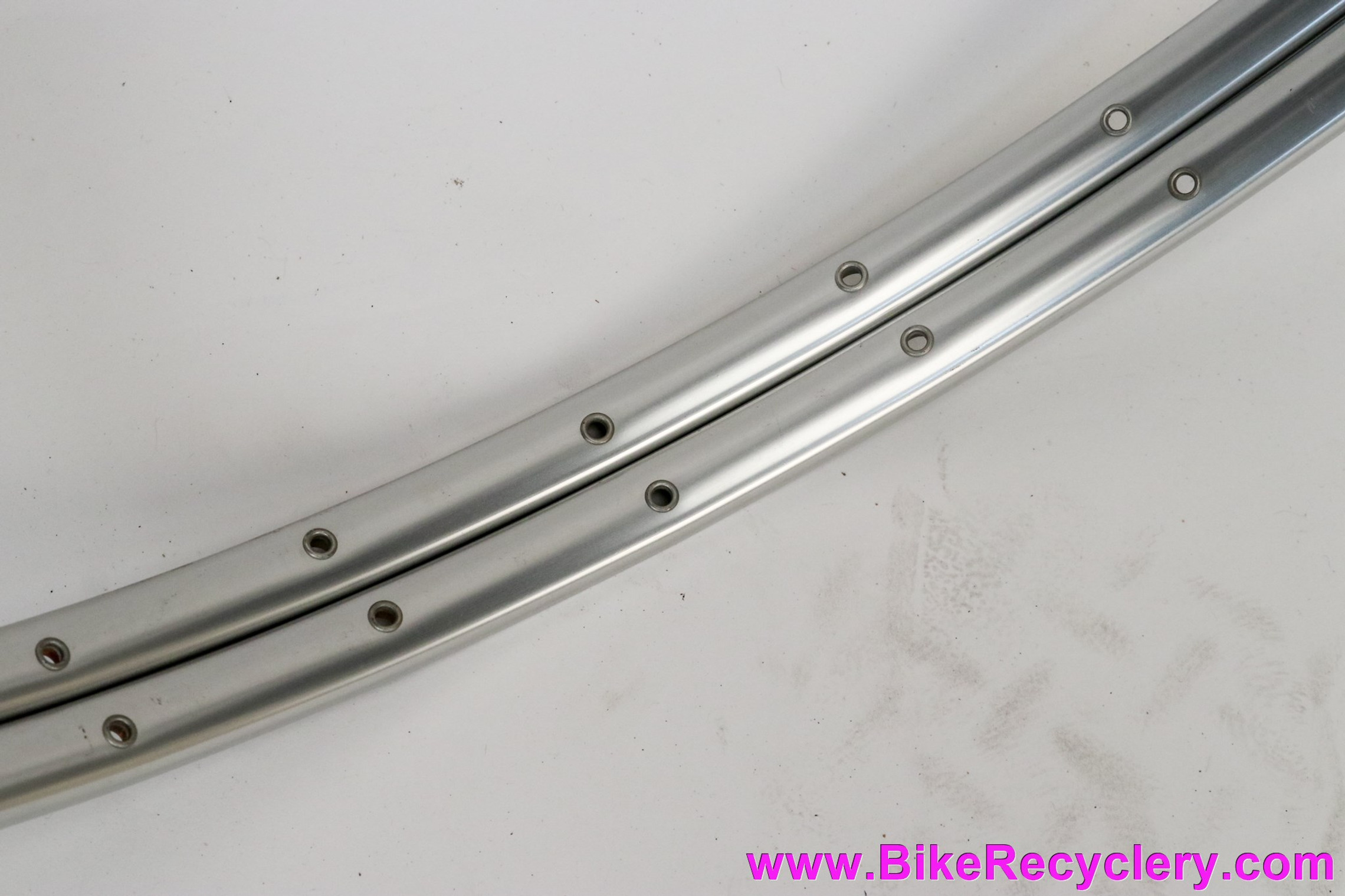 NOS Mavic Argent 8 (Monthlery Extra Legere) Tubular Rims: PAIR - 28H x 28" - Silver Ano - 280g - Vintage 1970's 1980's