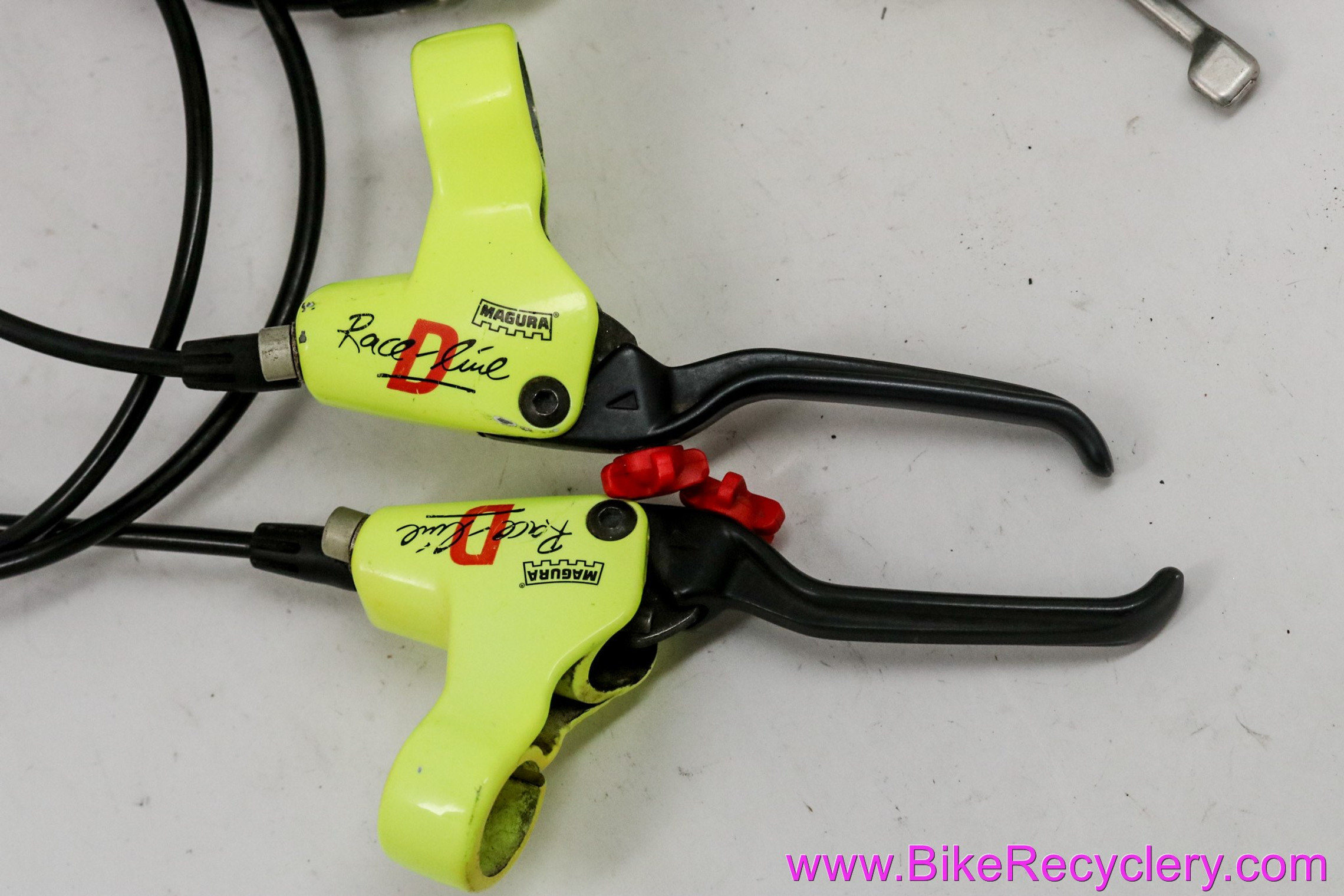 Magura HS22 Race Line Hydraulic Rim Brakeset: Neon Yellow