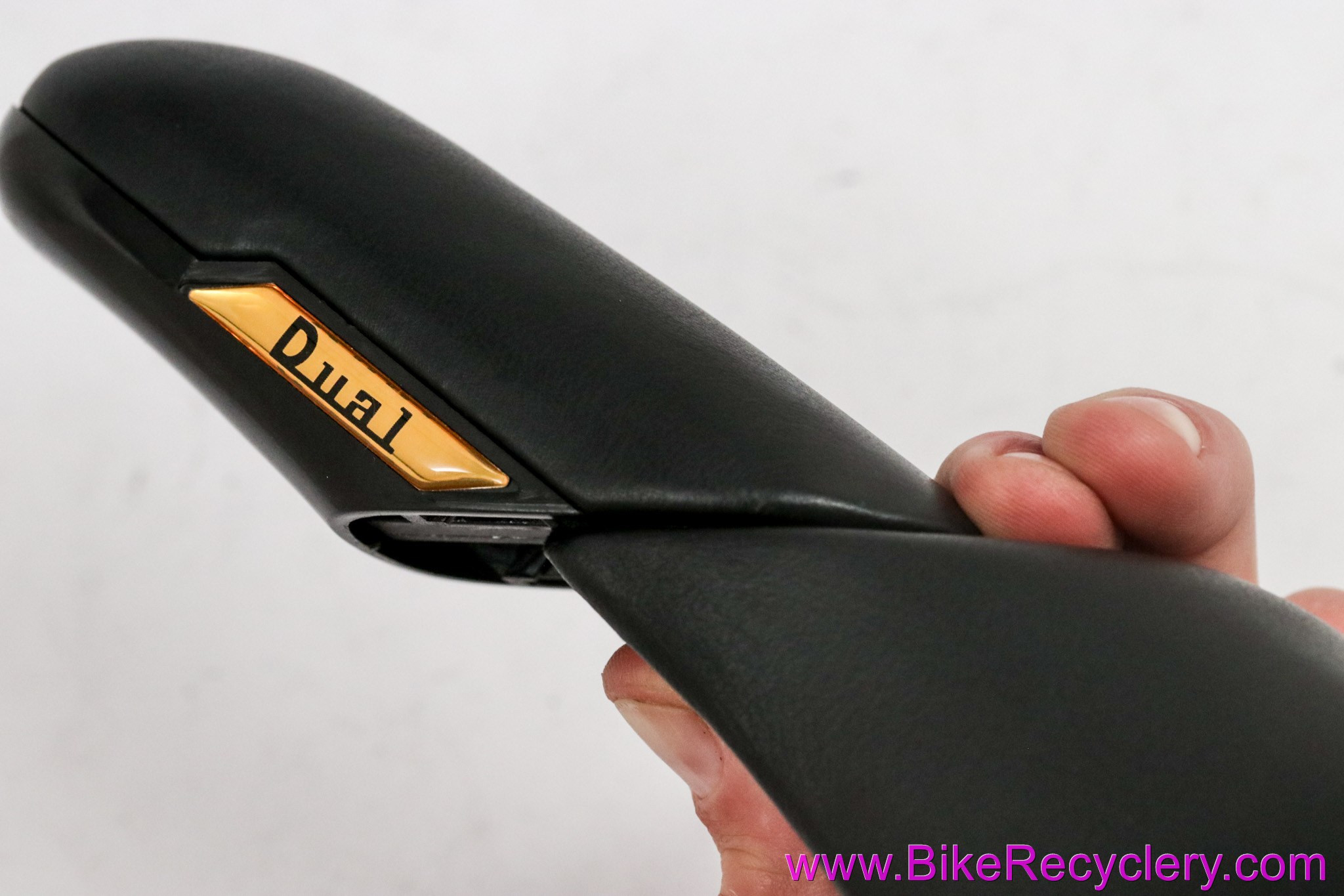 NOS Selle Italia Dual Saddle: Wild Suspension Nose! Vintage Early 1990's - Black Leather