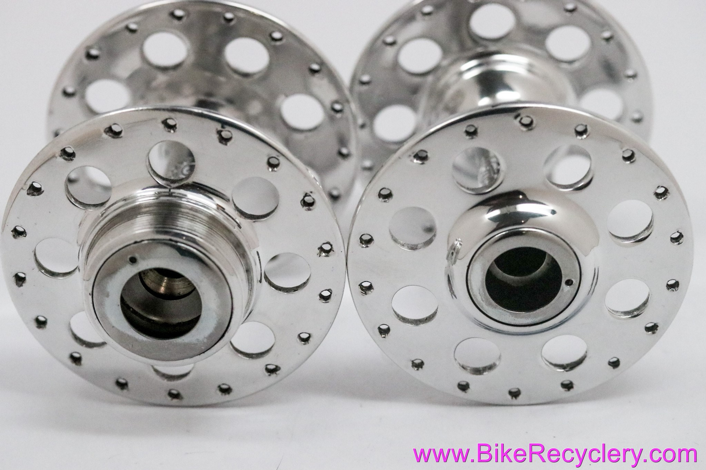 Campagnolo Nuovo Tipo High Flange Hub Shells: 36H - Fresh Polish