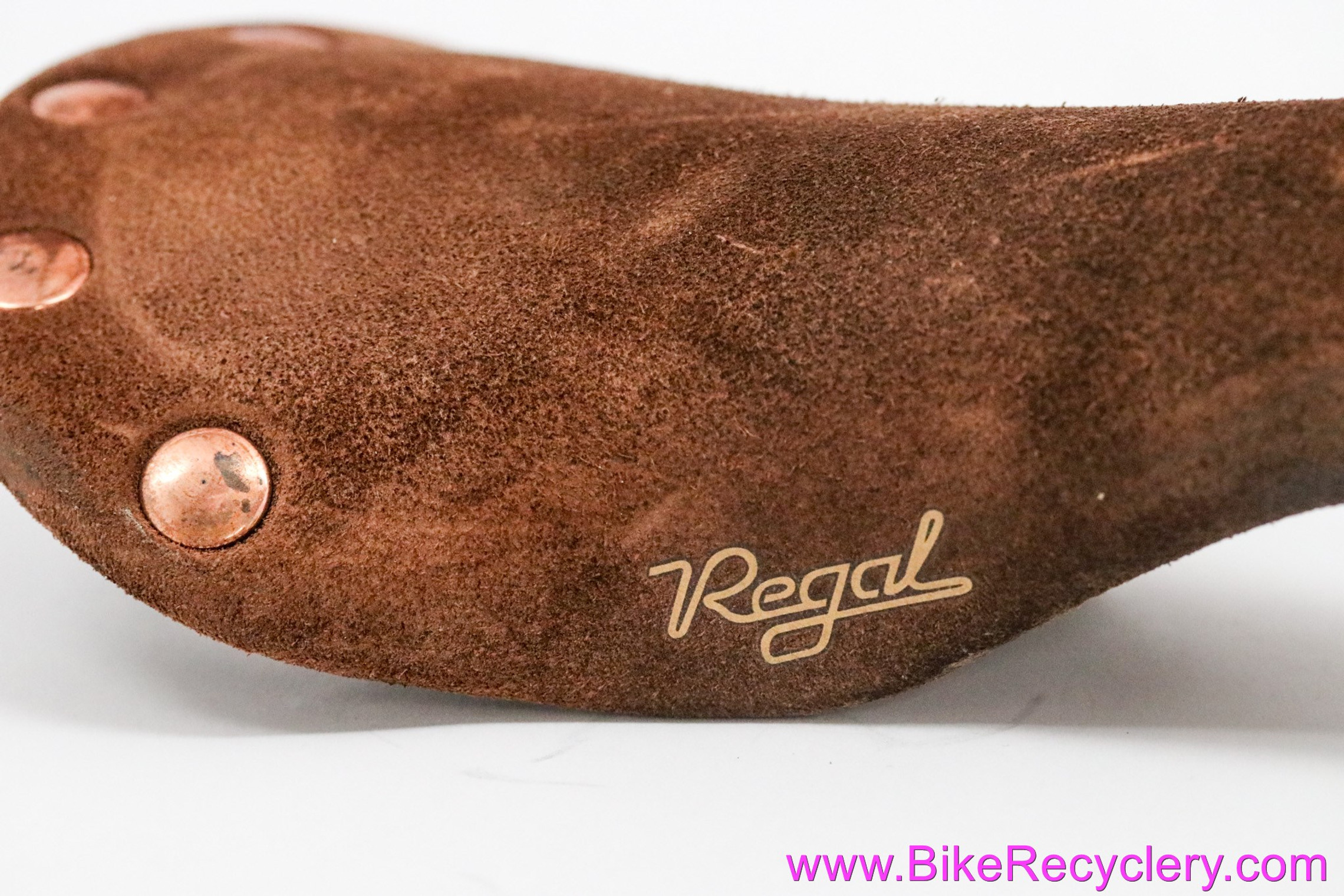 San Marco Regal Saddle: Brown Suede Leather - Copper Rivets