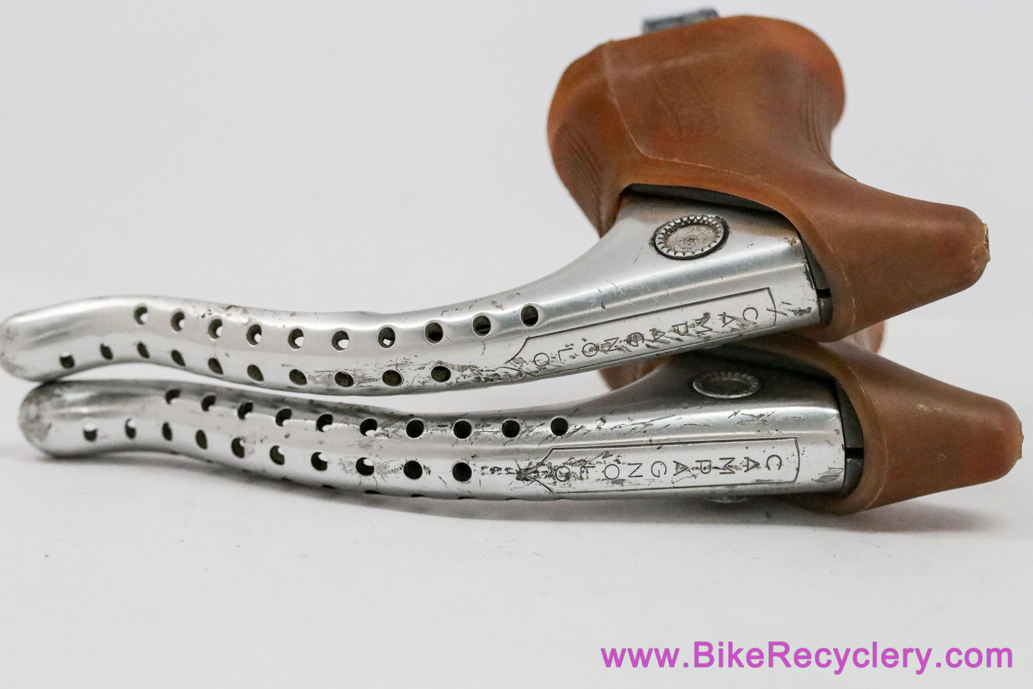 Campagnolo Super Record Brake Levers:  #4062 - Drilled - Rustines Gum Hoods