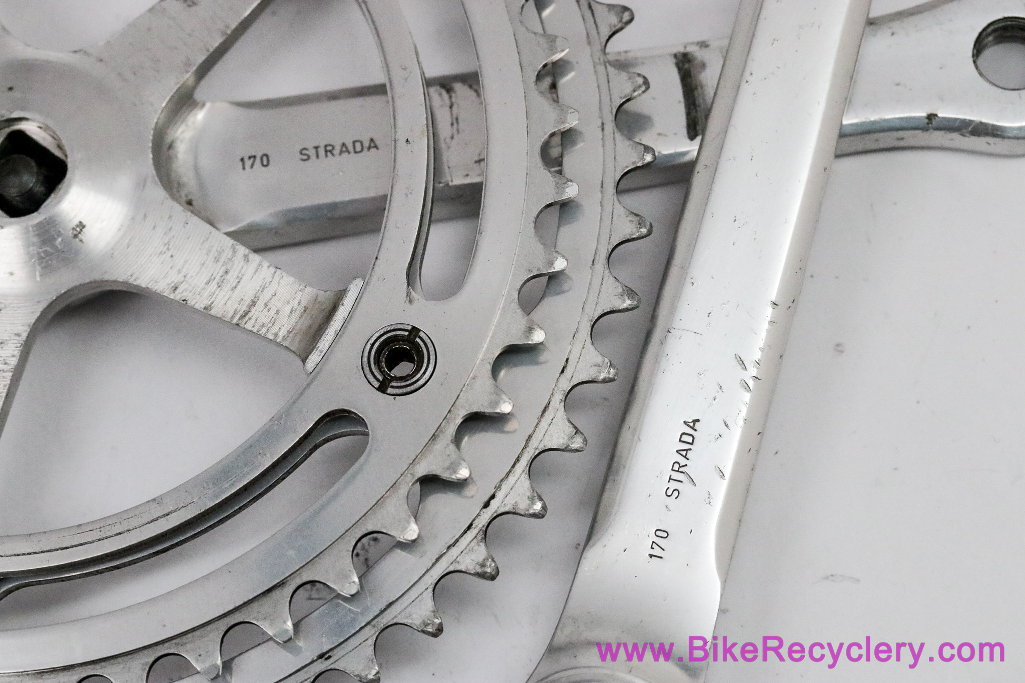 Manivelle Record Campagnolo Nuovo - 170 Mm, 53/42 Dents, Années 1980, Occasion Bon État