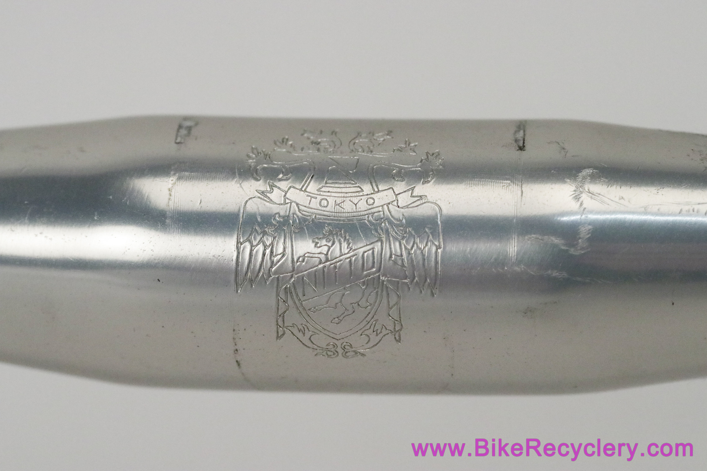 NITTO B135AA-SSB w450 φ31.8 Nitto B135AA-SSB Randonneur Heat Treated Handlebars Silver