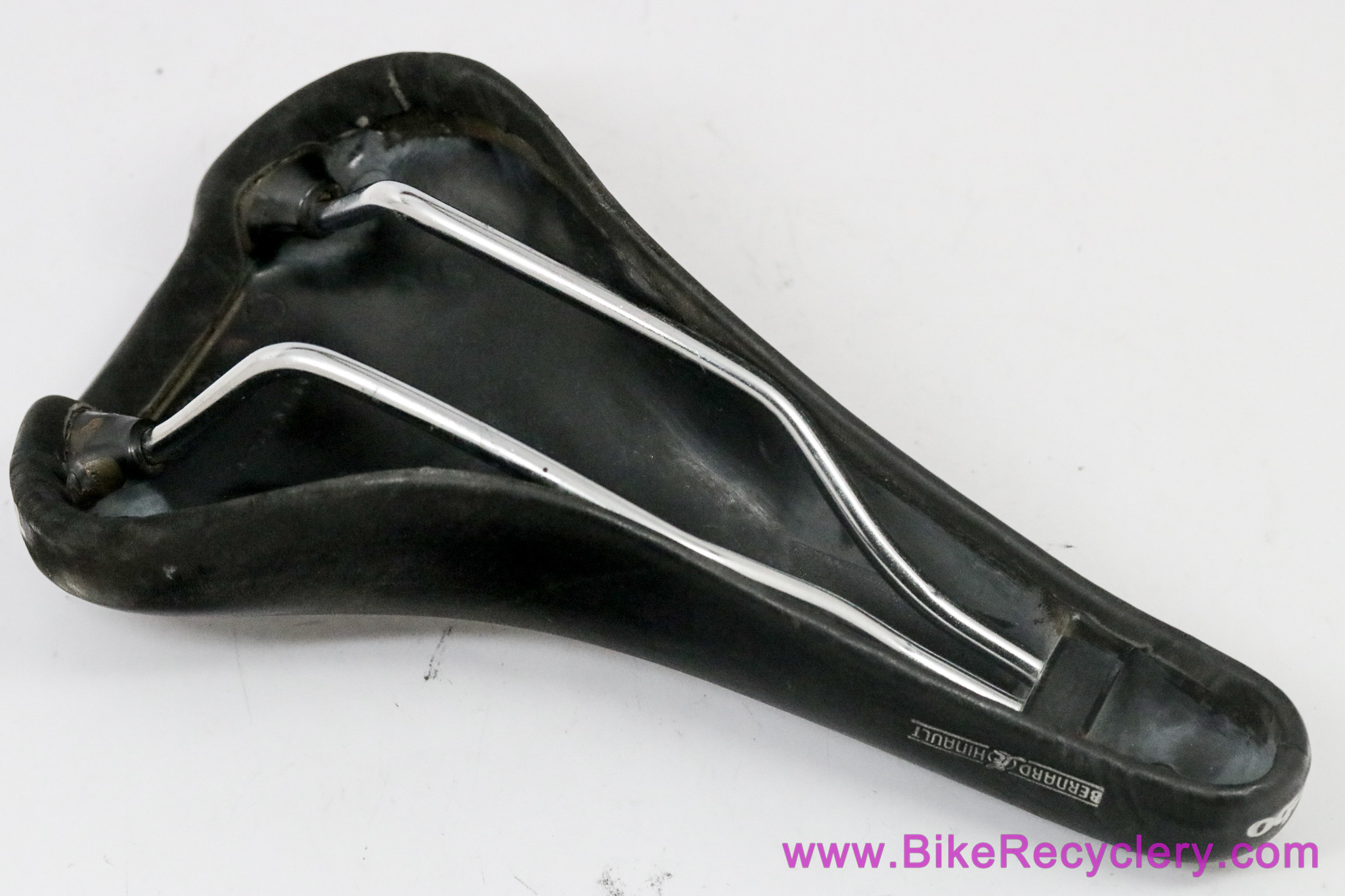 Selle Italia Turbo Hinault V2 Saddle: Black Leather (EXC)