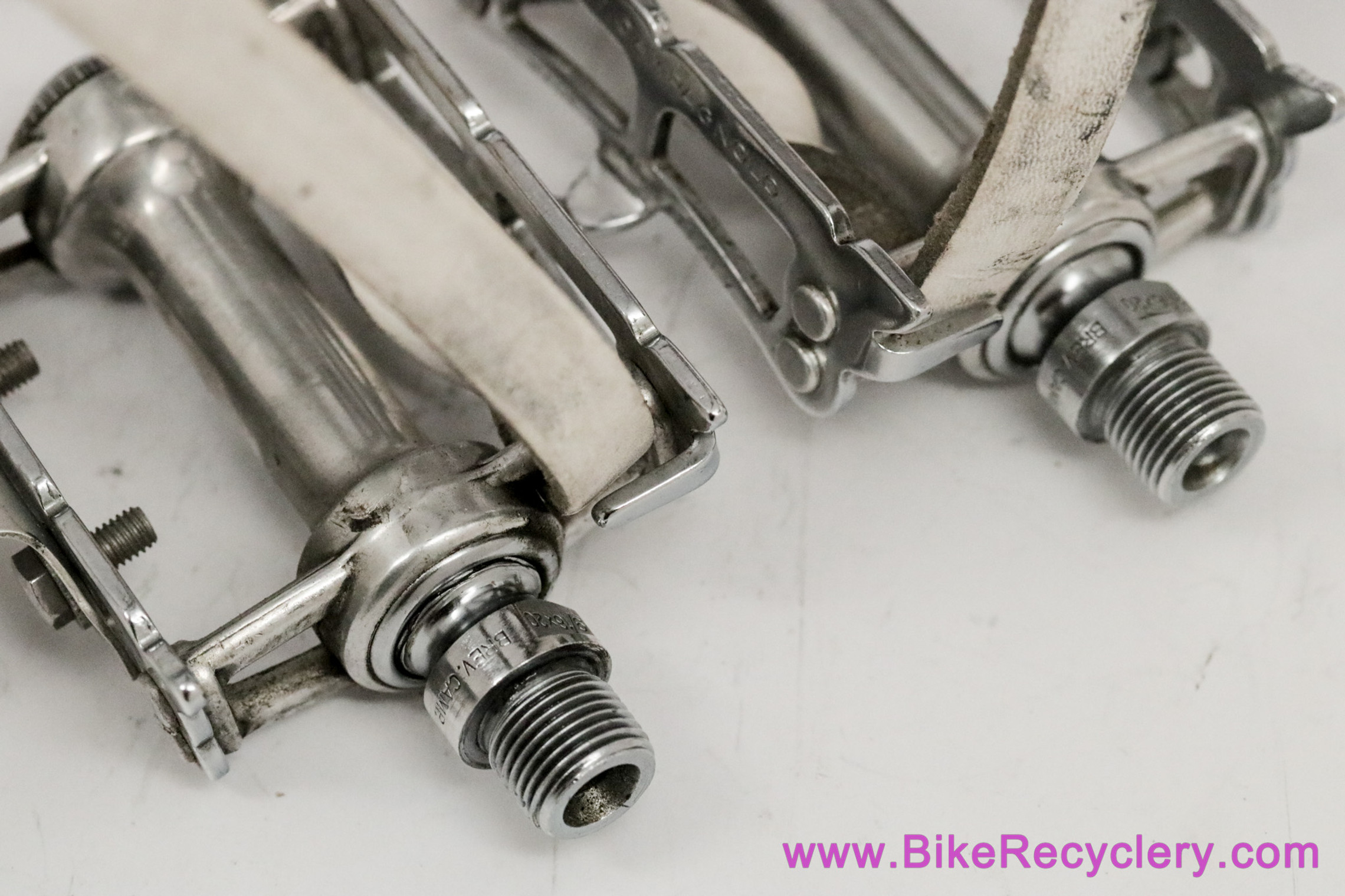 Campagnolo Nuovo Record Clip ペダル Campagnolo Nuovo Record Pedals: #1037 - Chrome - Med Clips