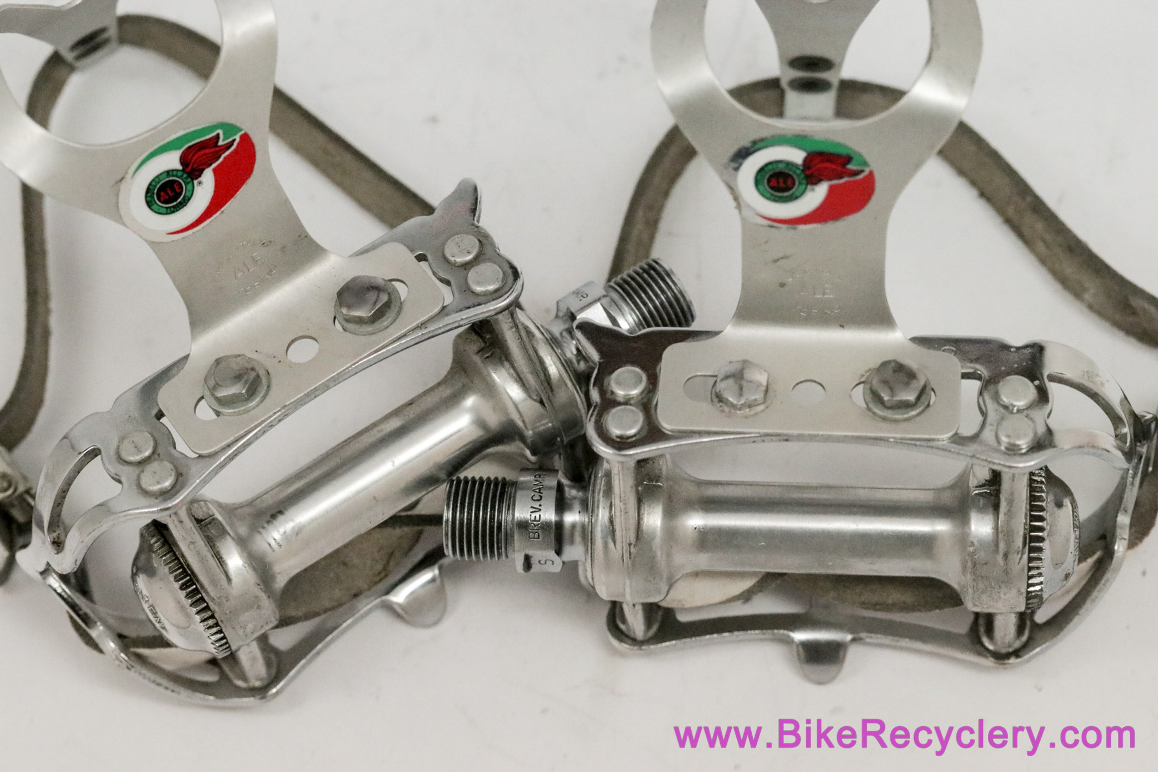 Campagnolo Nuovo Record Clip ペダル Campagnolo Nuovo Record Pedals: #1037 - Chrome - Med Clips