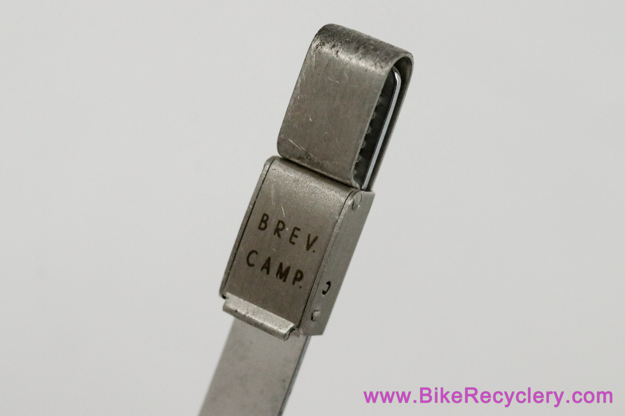 Campagnolo C-Record ADJUSTABLE Toe Clips: Large - Steel - Late 1980's