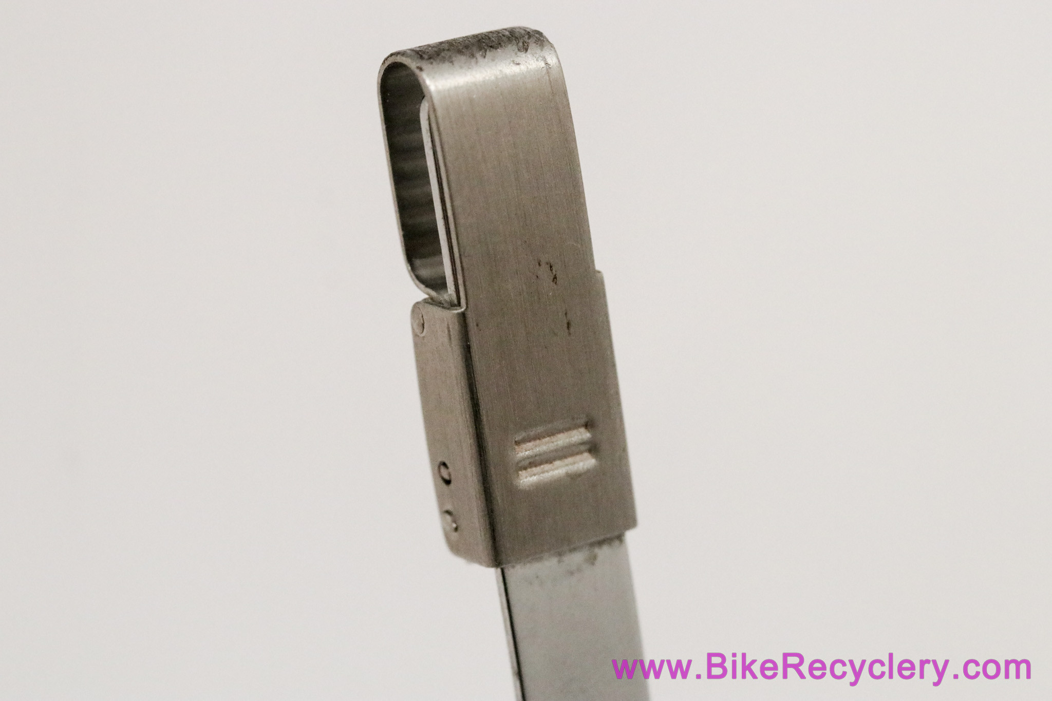 Campagnolo C-Record ADJUSTABLE Toe Clips: Large - Steel - Late 1980's