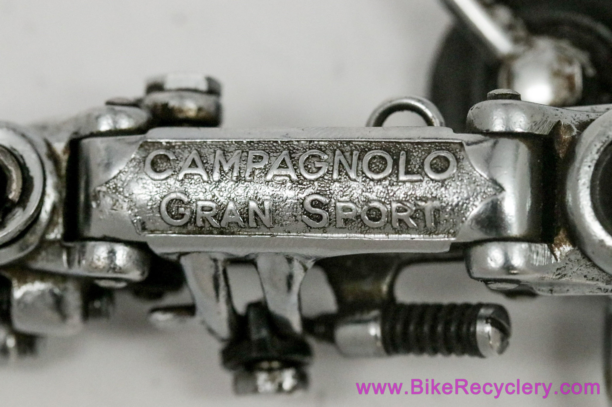 NOS Campagnolo Gran Sport Rear Derailleur: Steel Plated Bronze - 1950's - #1012/4 (Near Mint)