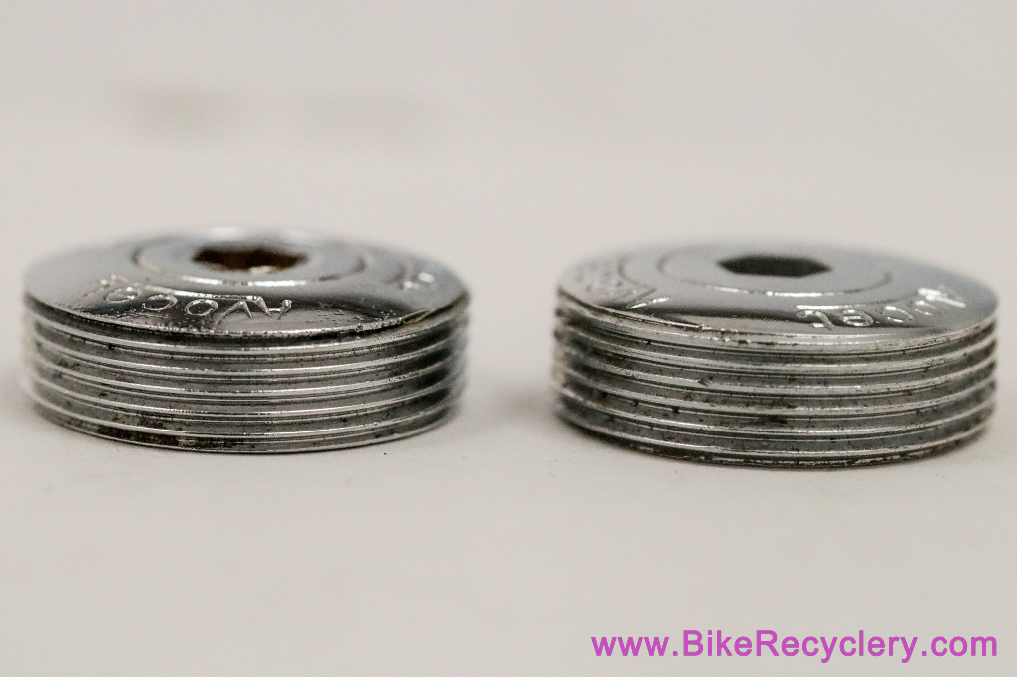 NOS Avocet Crank Dust Caps: Chrome - 1970's 1980's (pair)