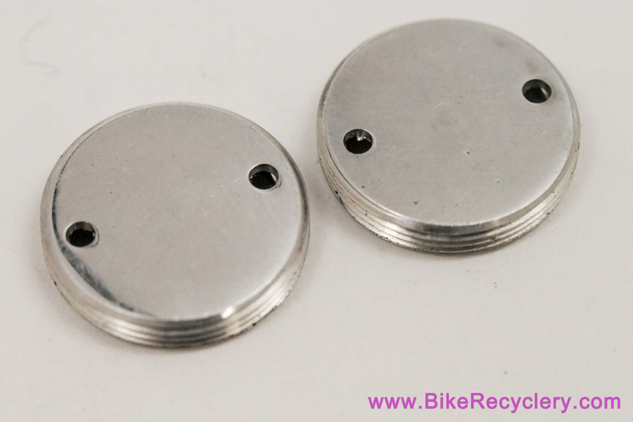 NOS Specialties TA 2-Pin Crank Dust Caps: Chrome - 22.81mm - Zephyr & Modern Production Pro 5 Vis